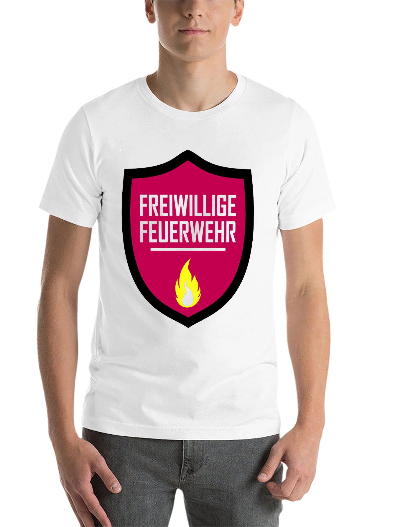 Black Freiwillige Feuerwehr T-Shirt - Volunteer Firefighter Graphic Tee view 14