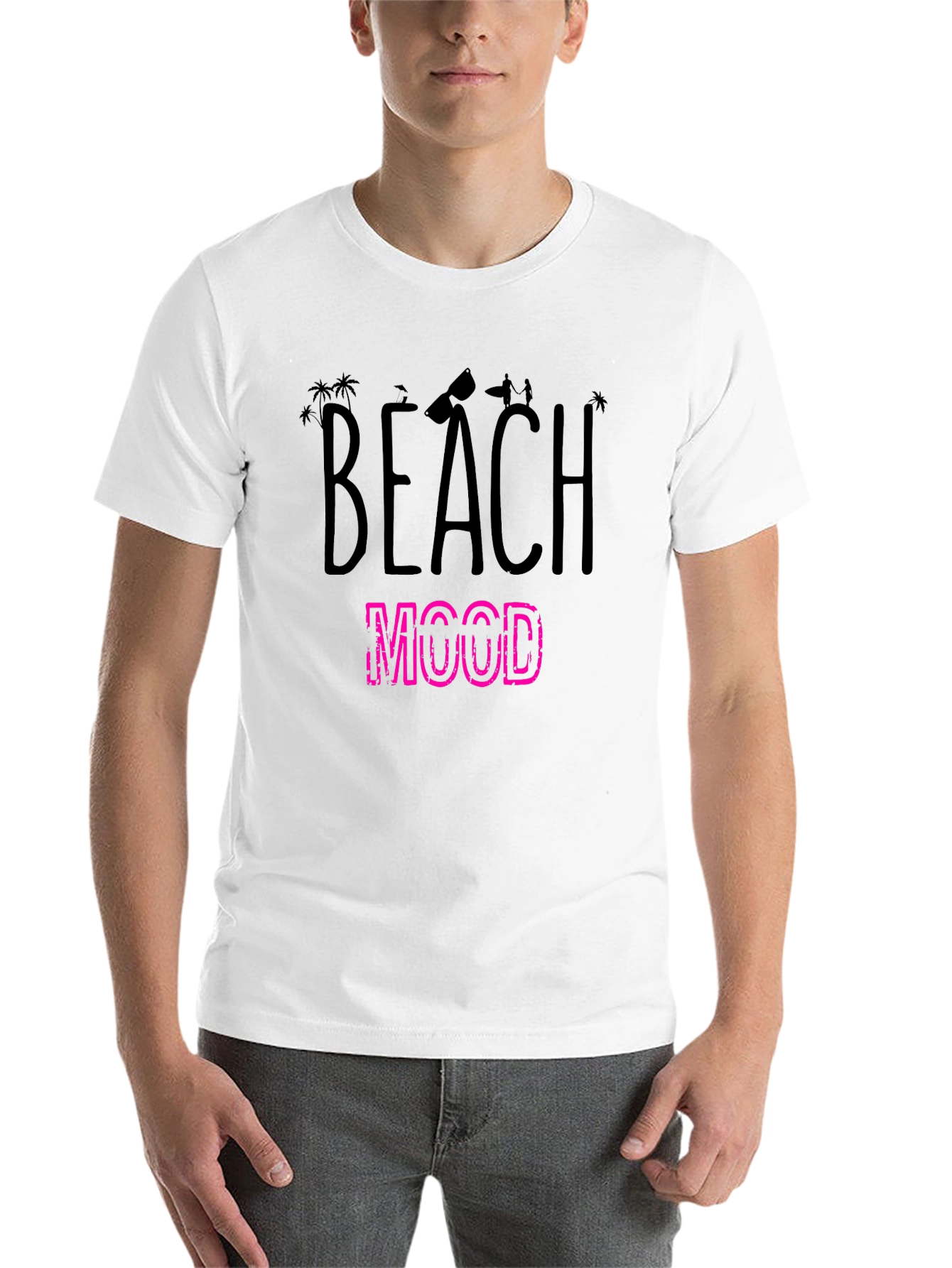 Black Beach Mood Graphic T-Shirt view 14