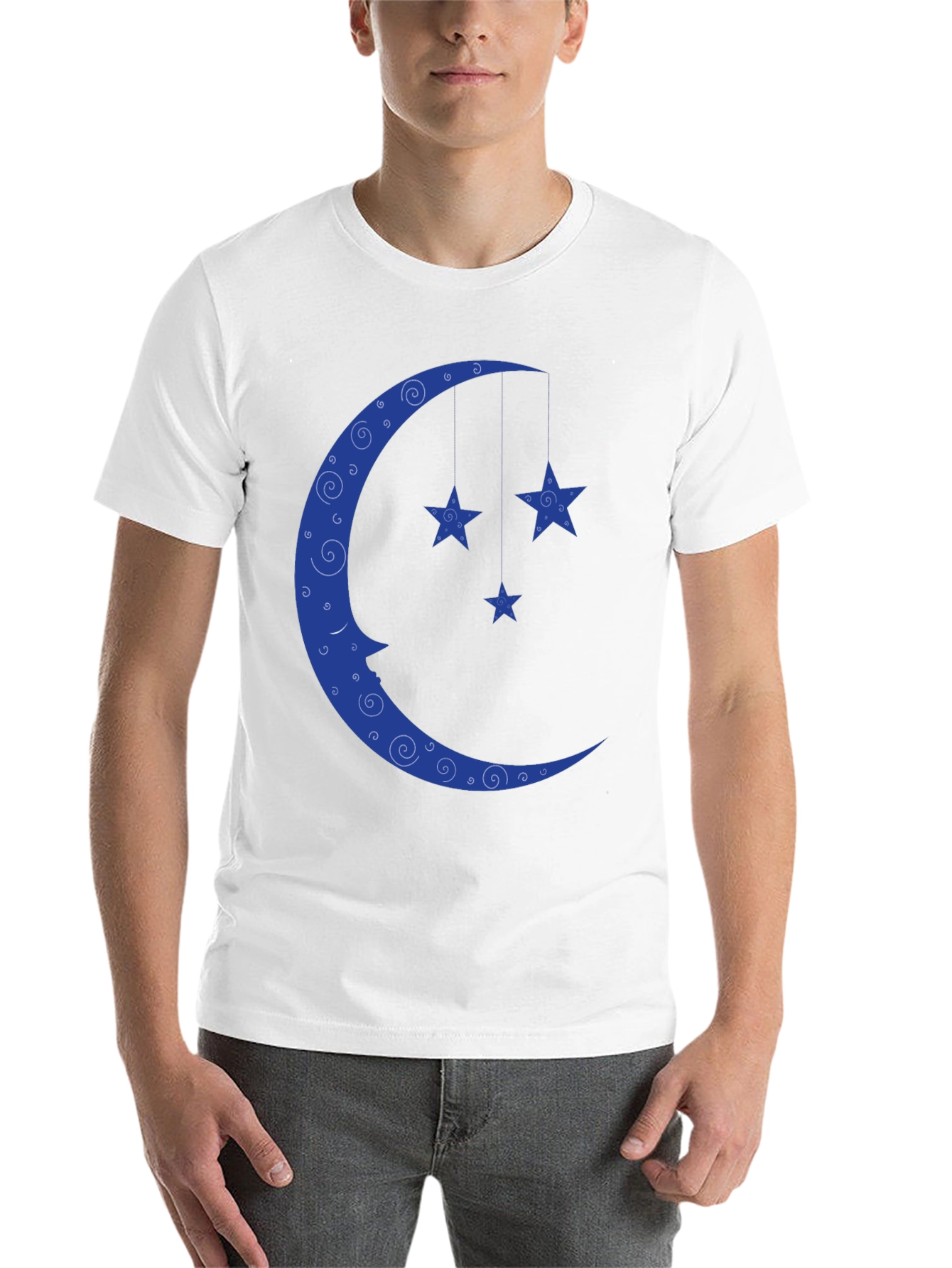 Black Dreamy Moon & Stars Black T-Shirt view 14