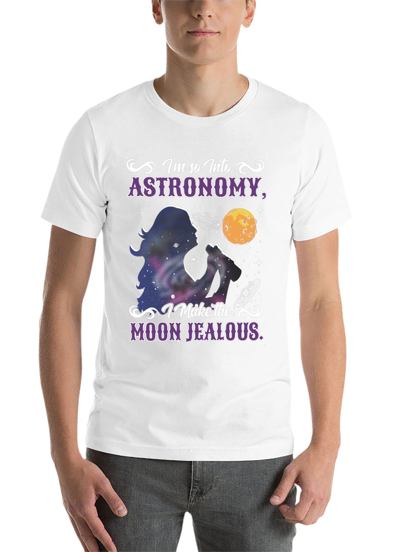 Black Astronomy Fan Black T-Shirt view 14