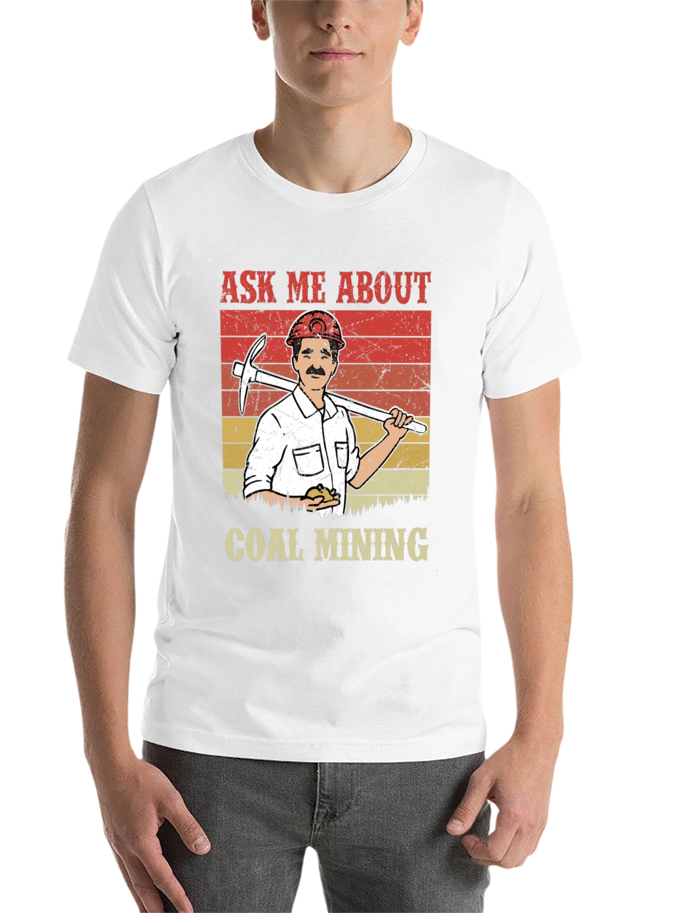 Black Ask Me About Coal Mining T-Shirt view 14