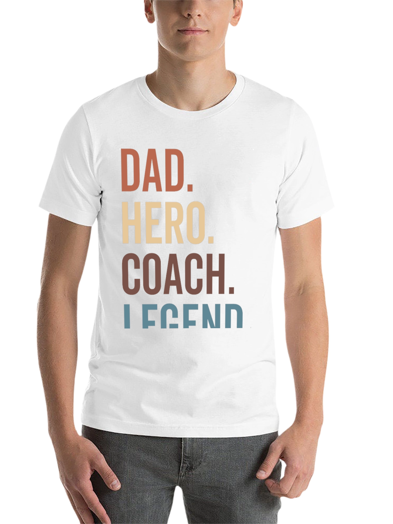 Black Dad Hero Coach Legend Graphic Tee view 14
