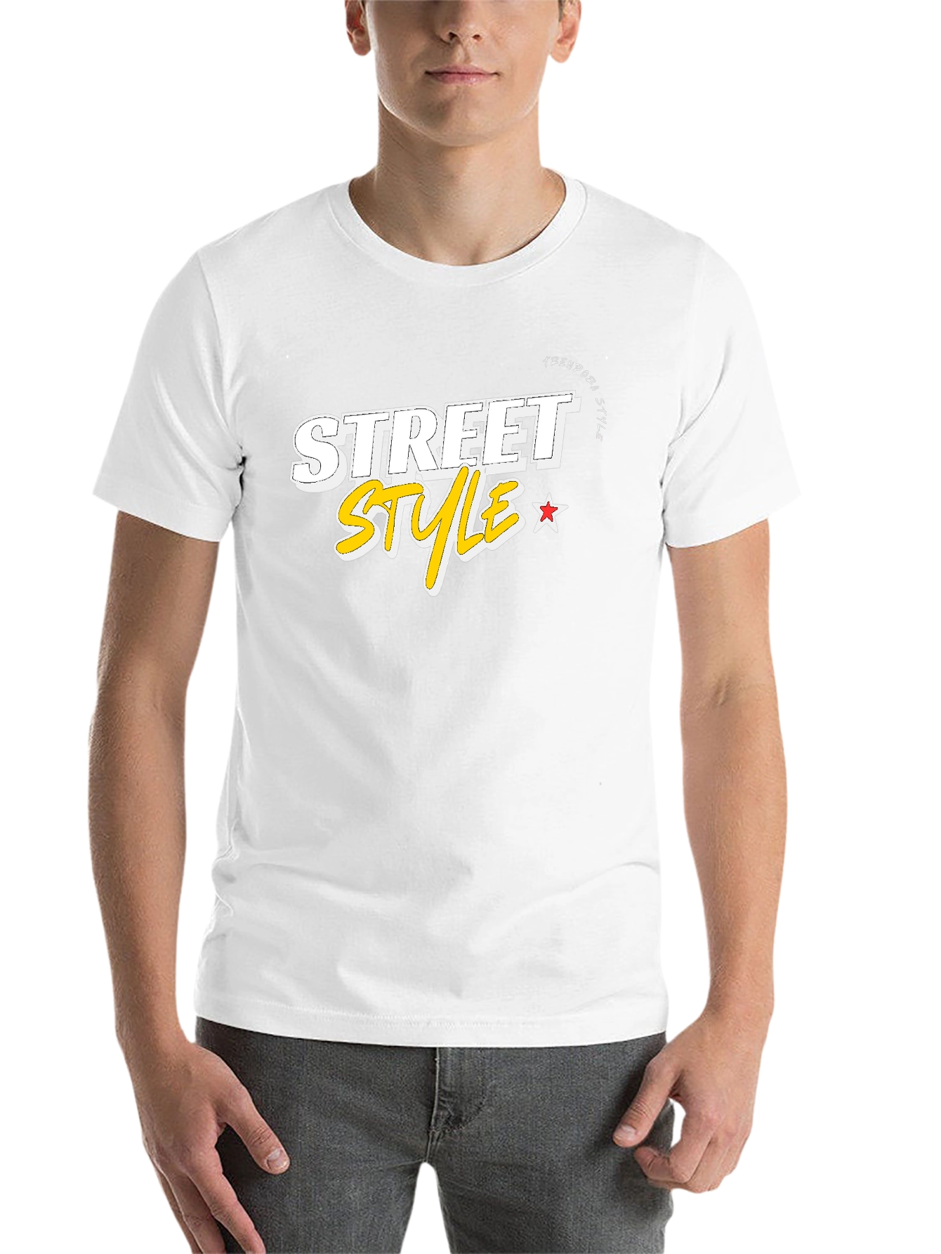 Black Trendy Men's Black Street Style Graphic Tee view 14