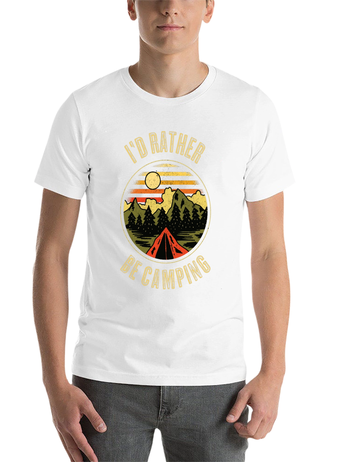 Black Camping Graphic T-Shirt view 14