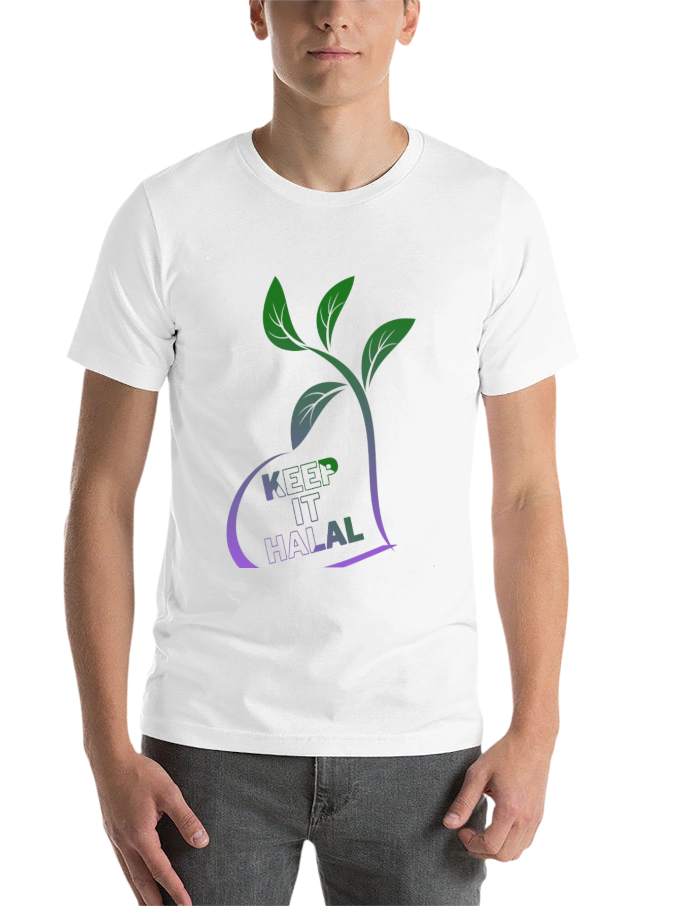 Black Keep It Halal T-Shirt - Plant Based Design view 14