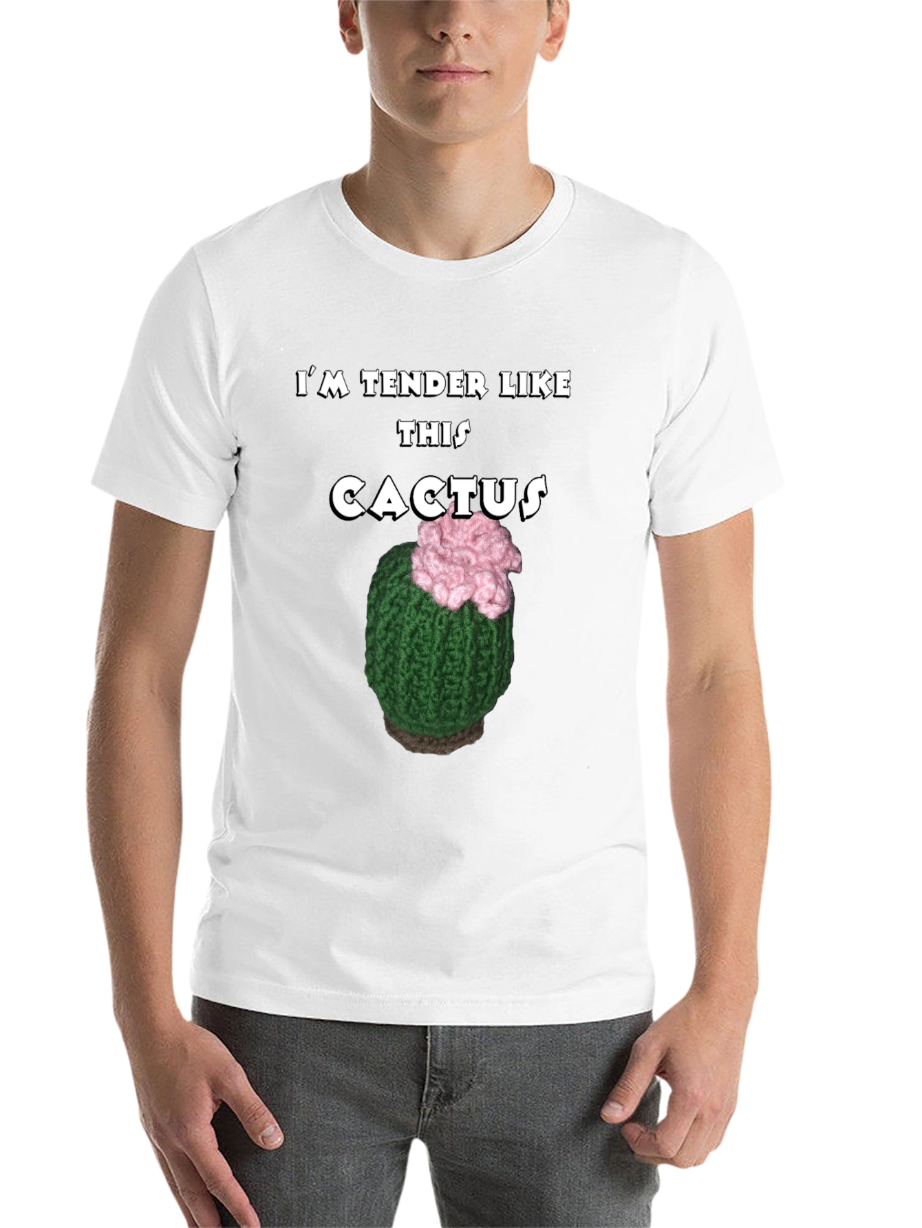 Black Tender Like This Cactus T-Shirt Funny Statement Tee view 14