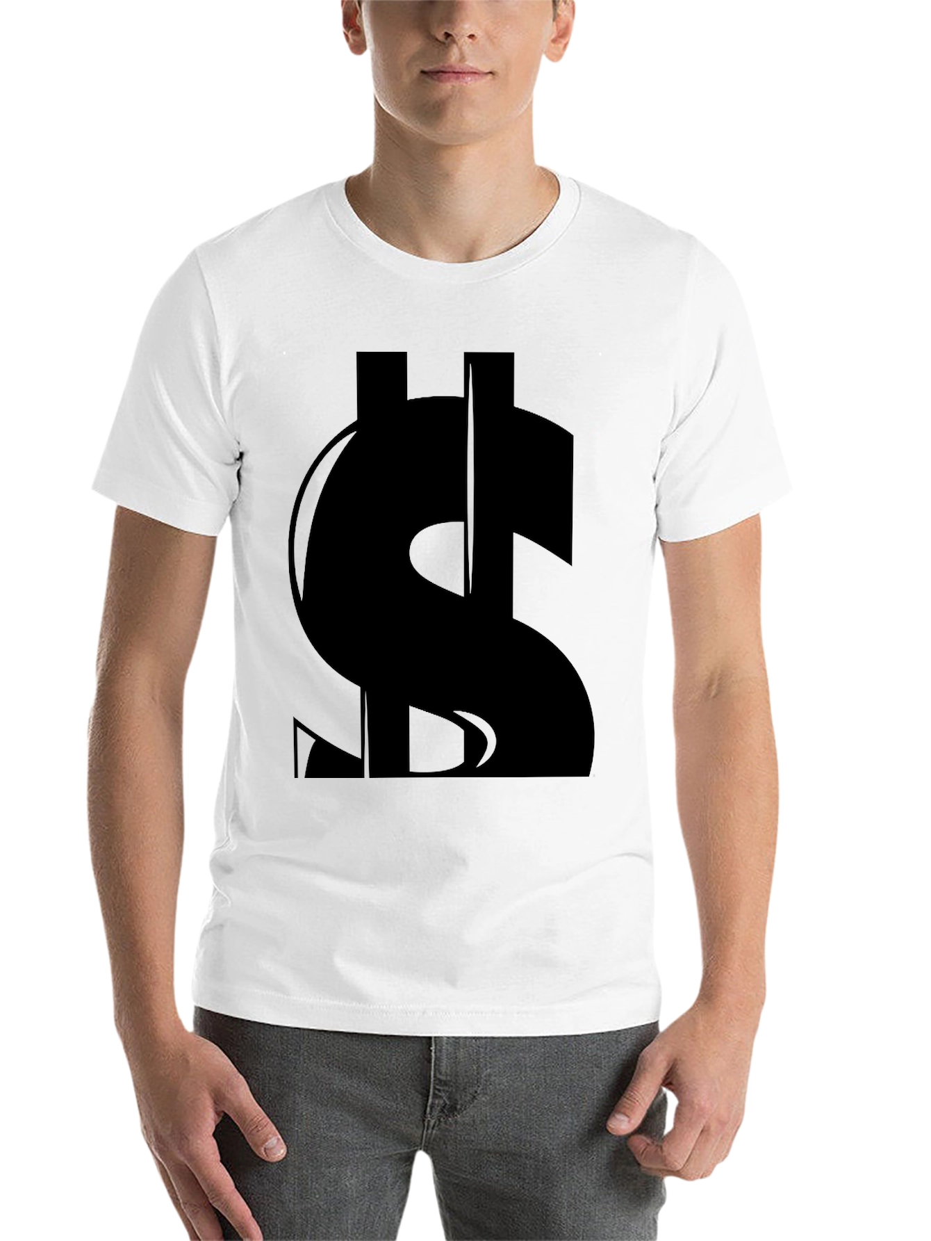 Black Black Dollar Sign Graphic T-Shirt view 14