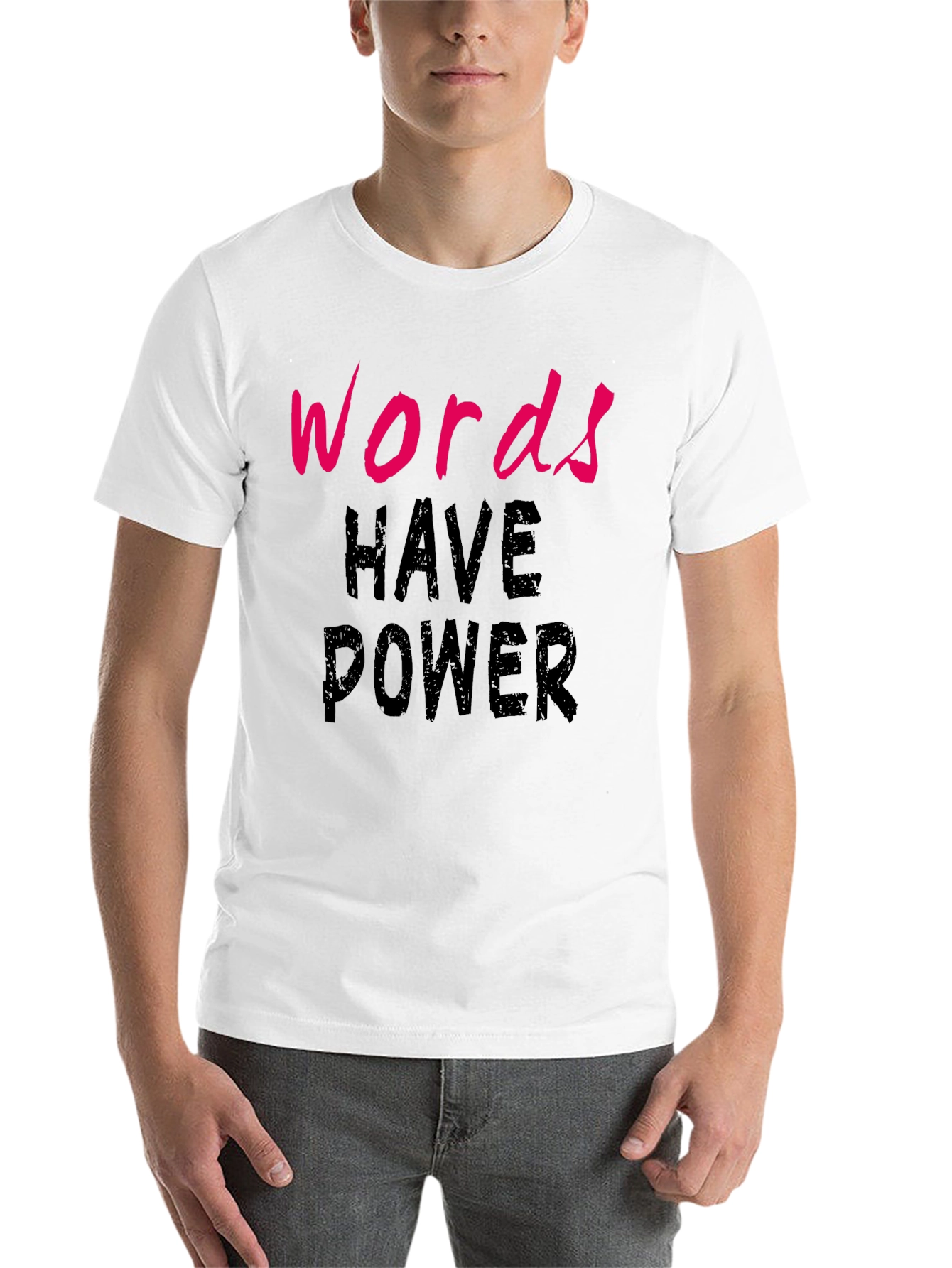 Black Words Have Power Black T-Shirt view 14