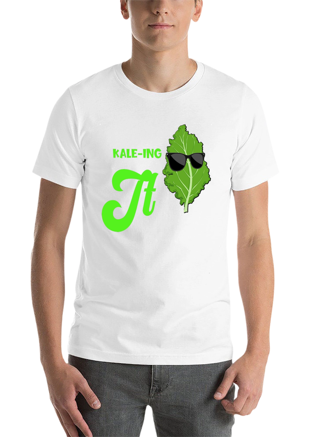 Black KALE-ING It T-Shirt: Cool Green Graphic Tee view 14