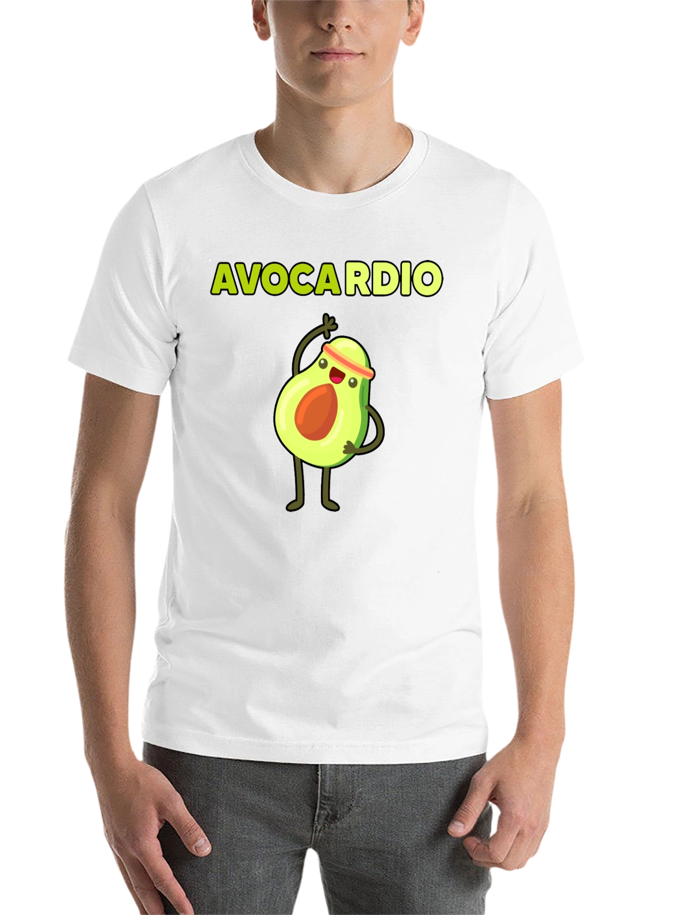 Black Avocardio Funny Workout T-Shirt view 14