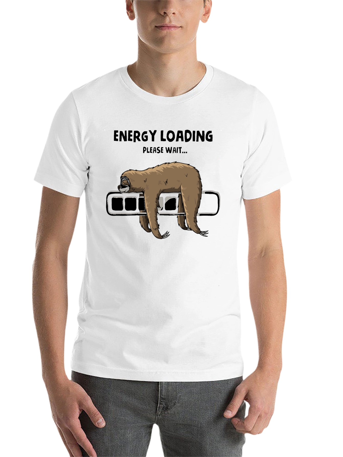 Black Energy Loading Sloth Tee view 14