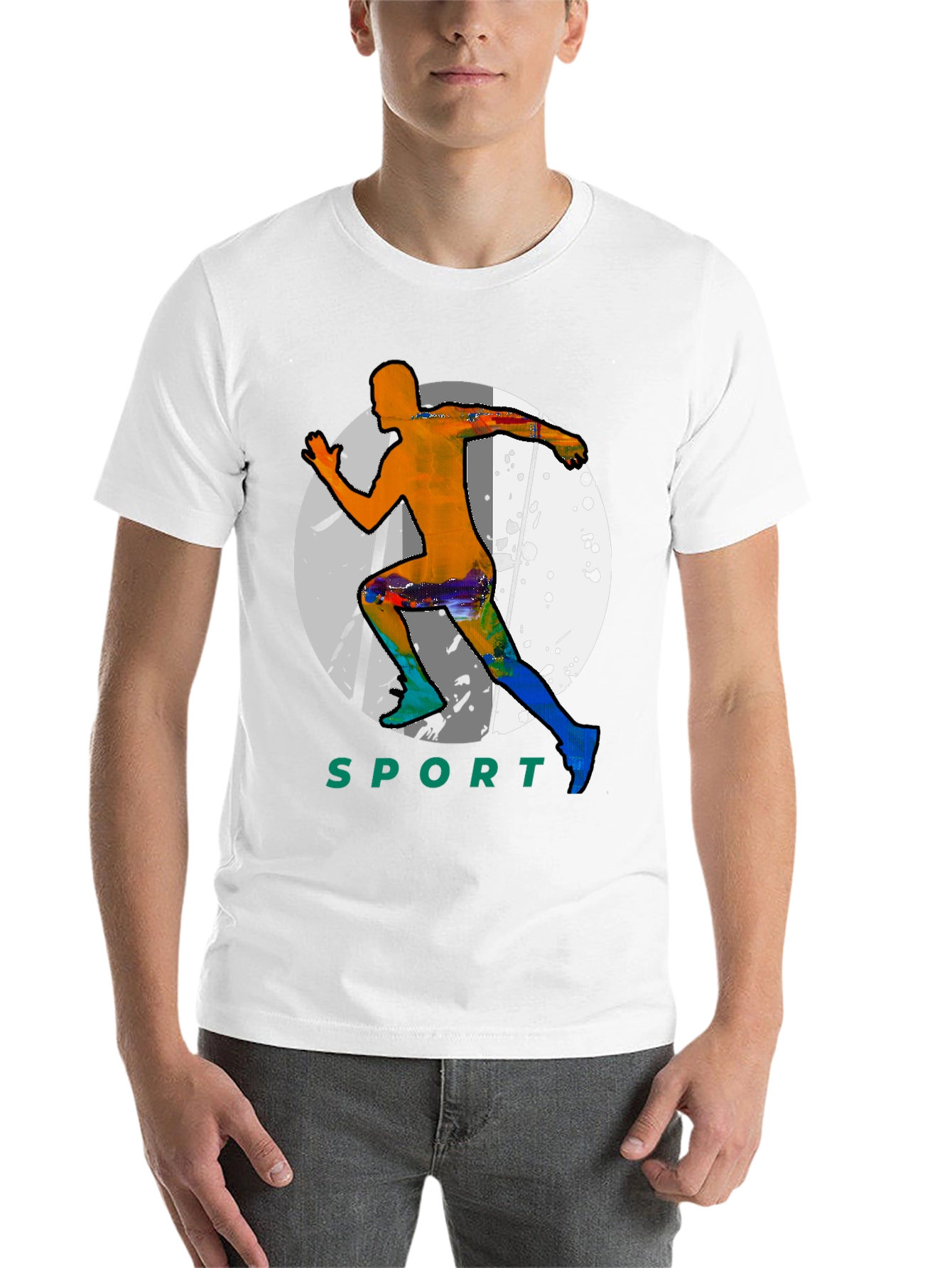 Men's Sport Graphic Black T-Shirt - 14