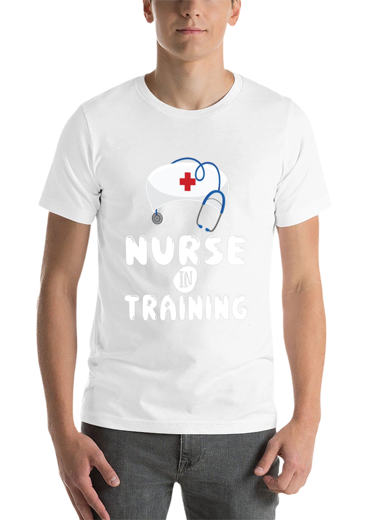 Black Nurse in Training Graphic T-Shirt - Medical Student Tee view 14