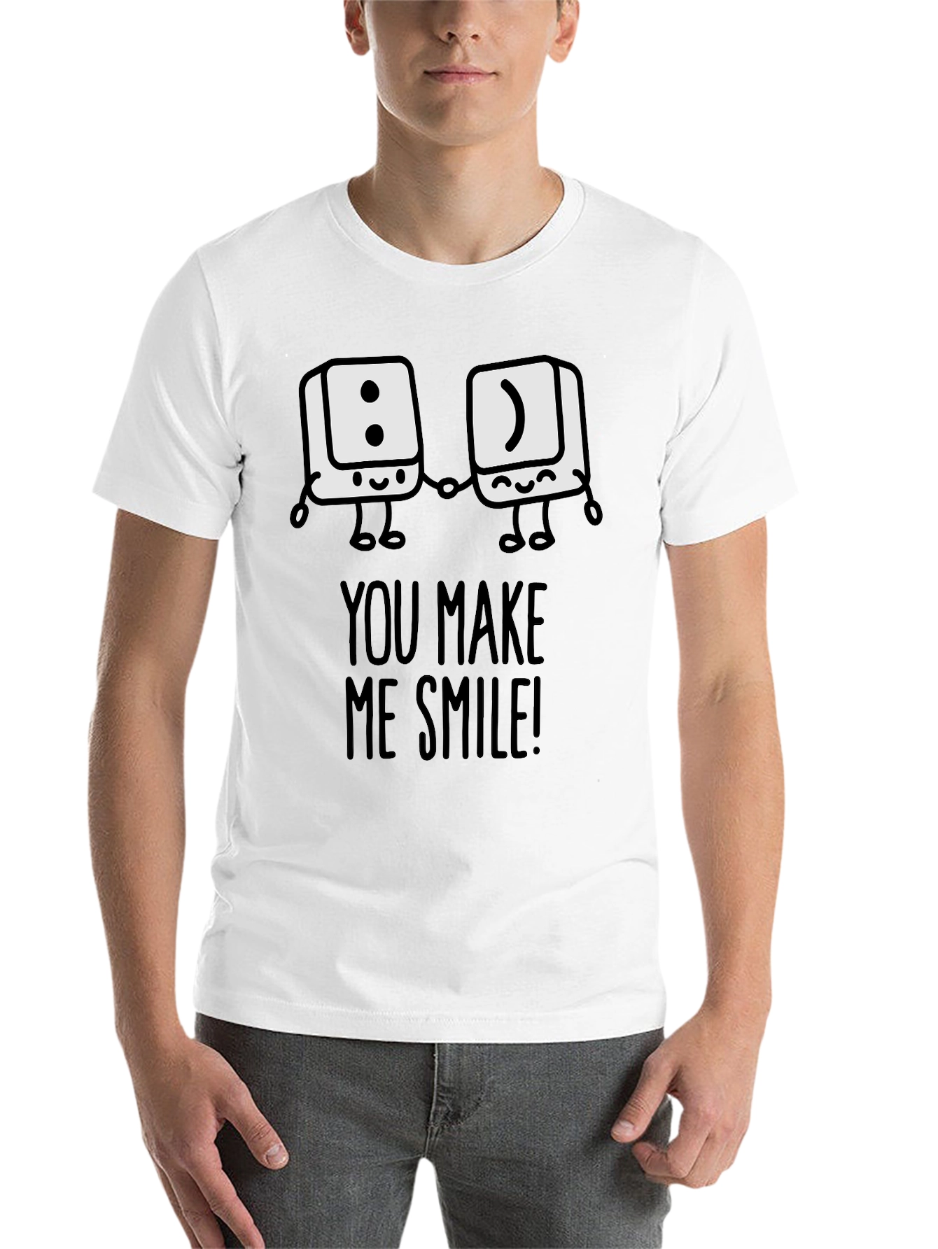 Black You Make Me Smile Graphic T-Shirt view 14