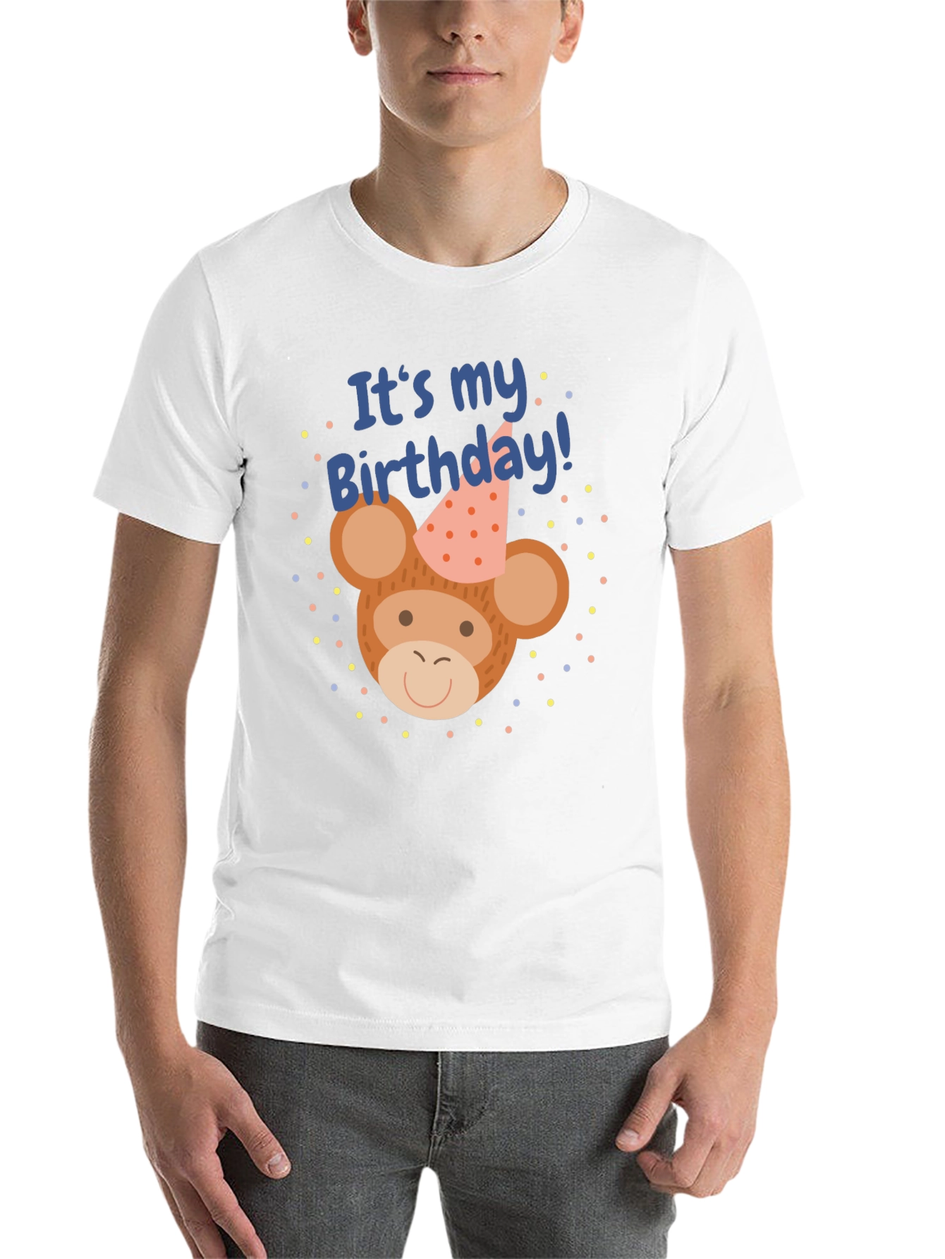 Black It's My Birthday Monkey T-Shirt view 14