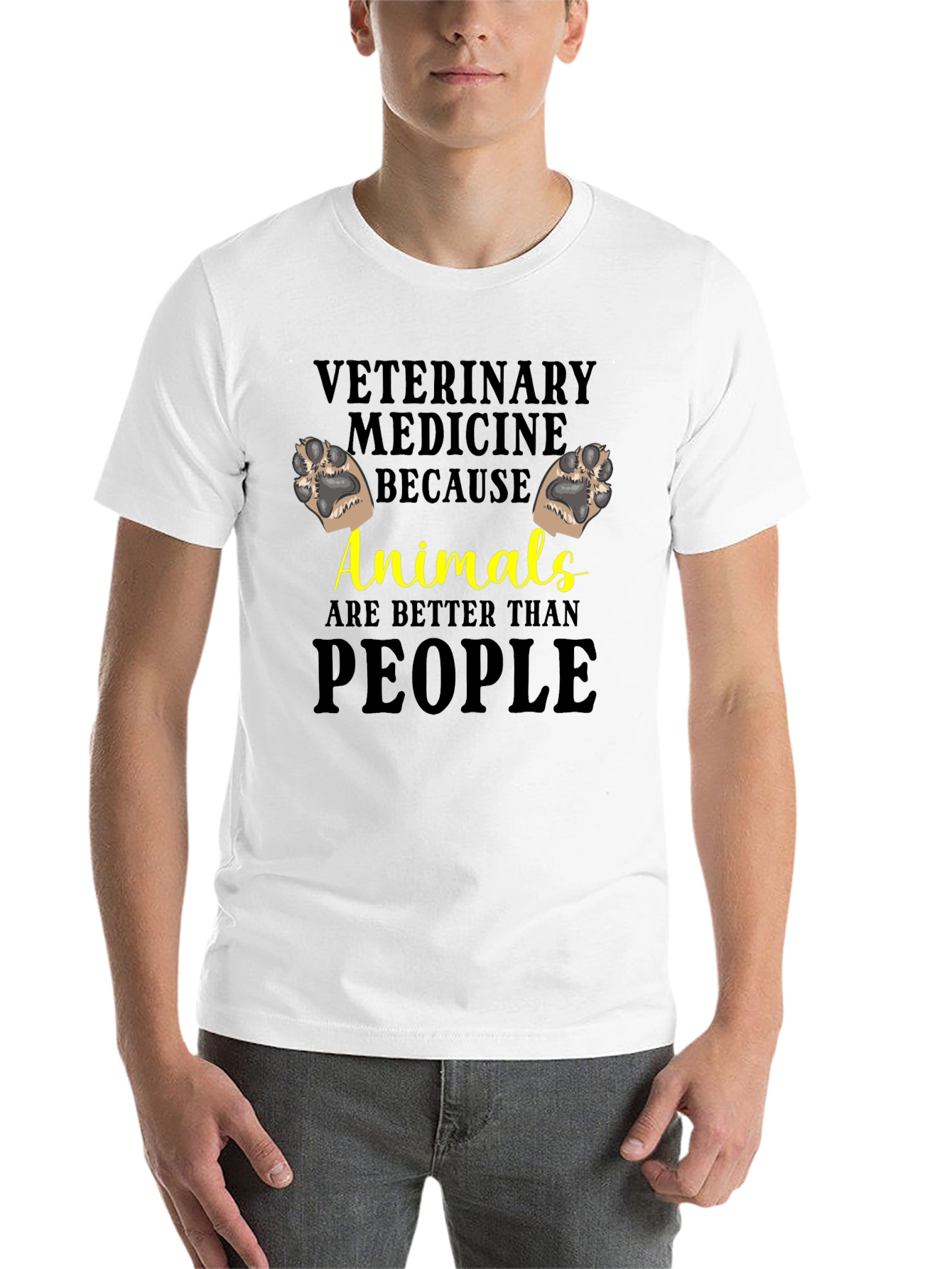 Black Veterinary Medicine Animals Tee view 14
