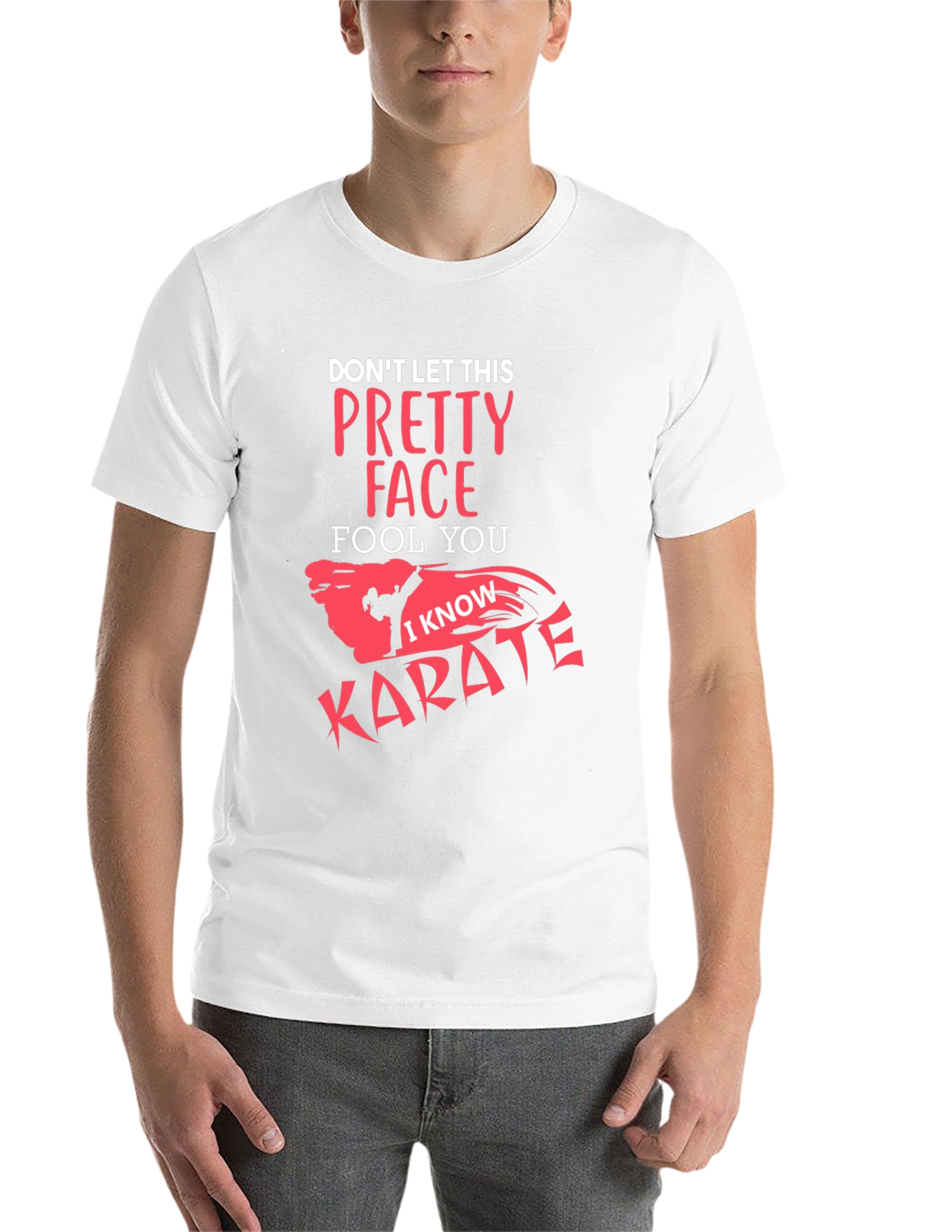 Black Pretty Face Karate Graphic Tee - Black view 14
