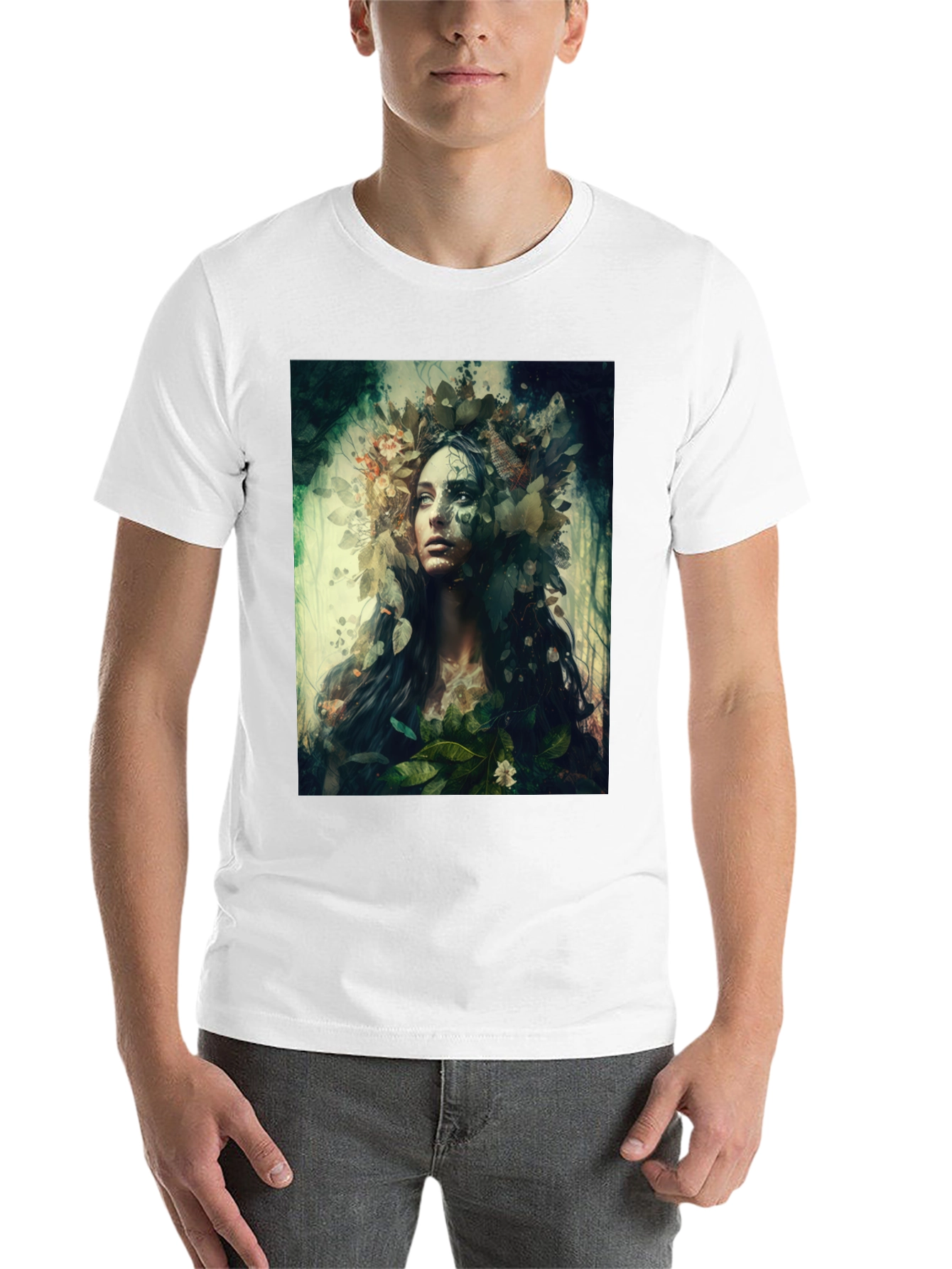 Black Nature Goddess Graphic T-Shirt view 14