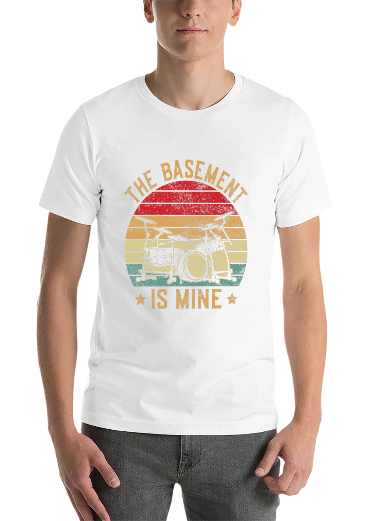 Black The Basement is Mine Drummer T-Shirt view 14