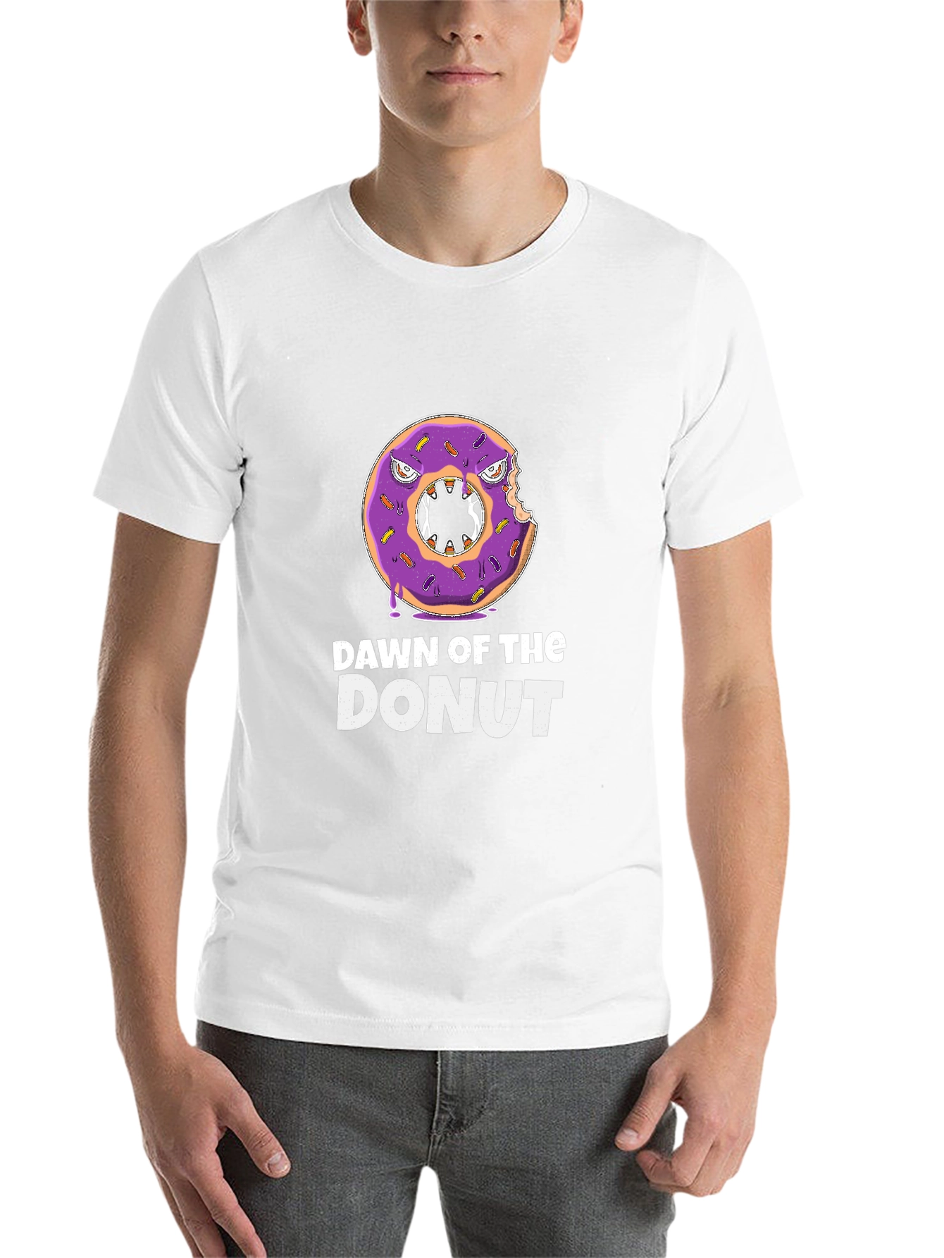 Black Dawn of the Donut T-Shirt - Black Graphic Tee view 14