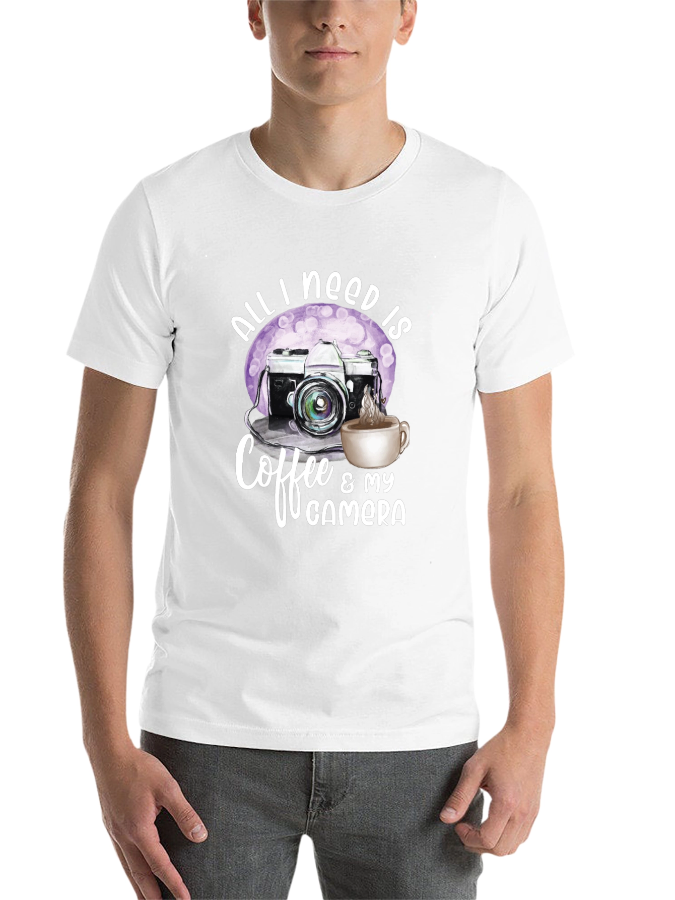 Black Coffee & Camera Graphic Tee - Photographer's Essential view 14