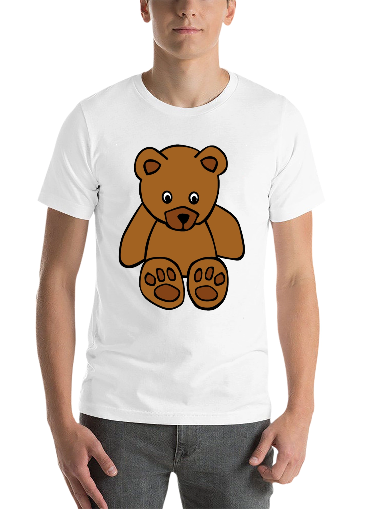 Black Teddy Bear Graphic Tee - Soft Cotton Blend view 14