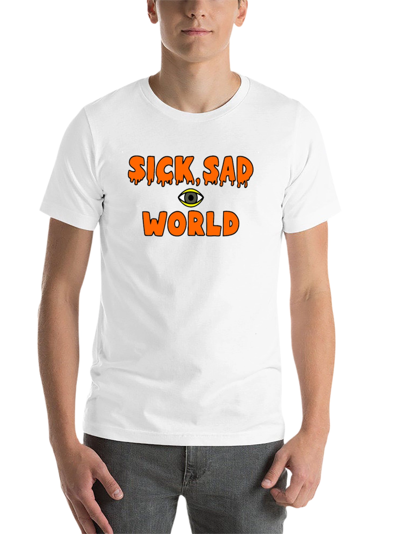 Black Sick Sad World Graphic T-Shirt - Black view 14