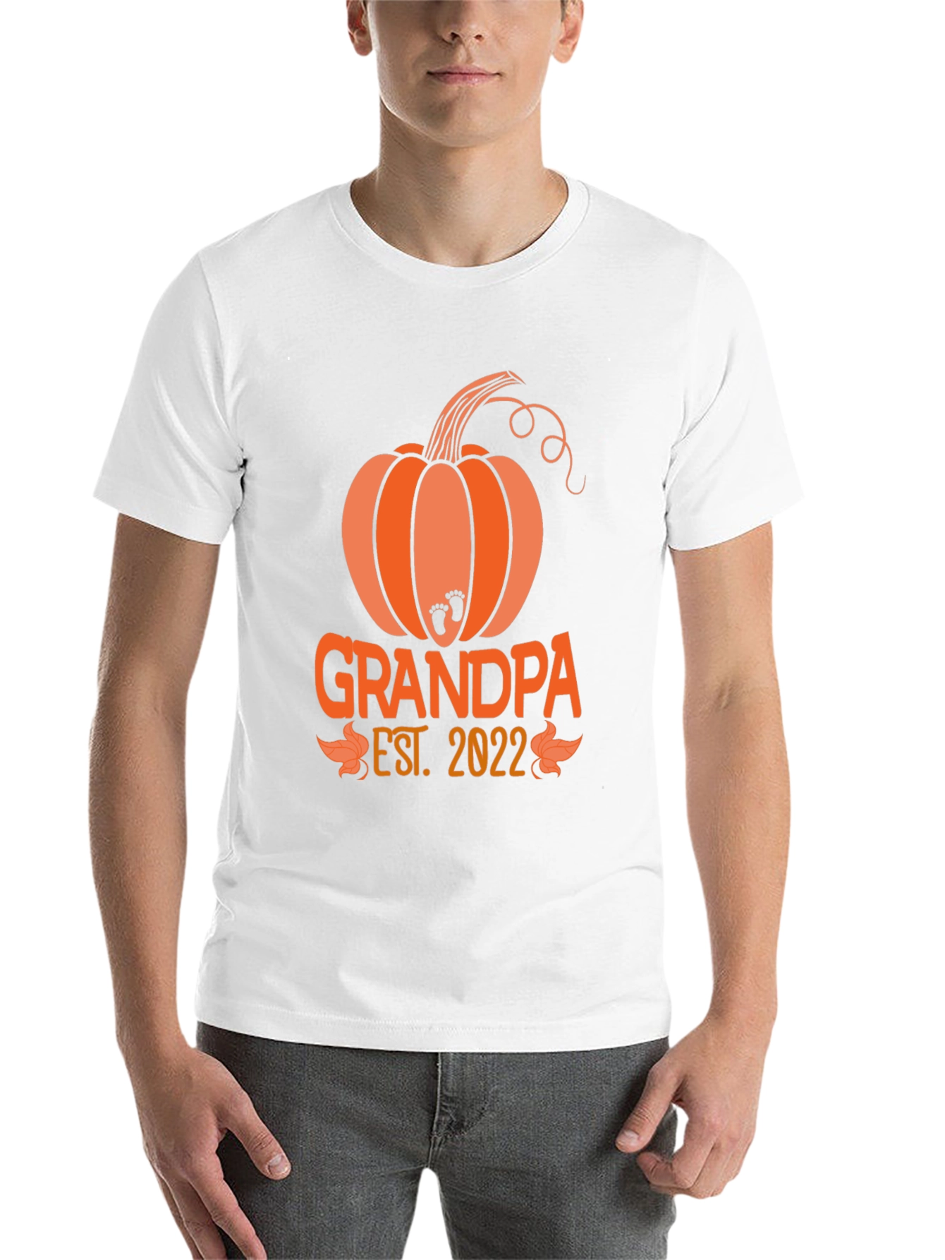 Black Grandpa Est. 2022 Pumpkin T-Shirt view 14