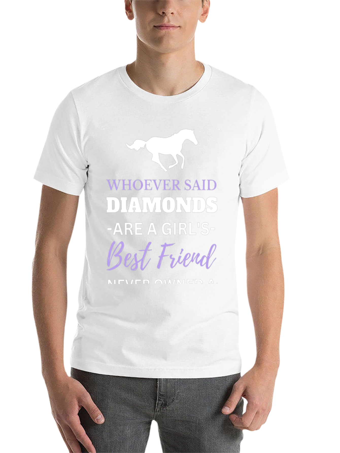 Black Horse Lover T-Shirt - Diamonds Best Friend view 14