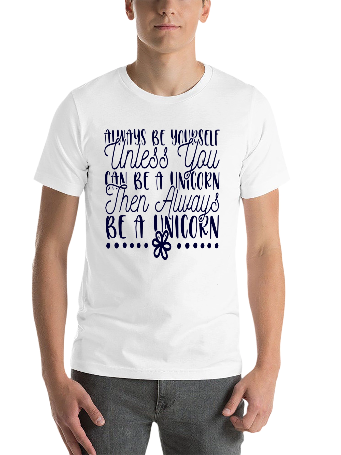 Black Unicorn Graphic T-Shirt - Always Be Yourself Tee view 14