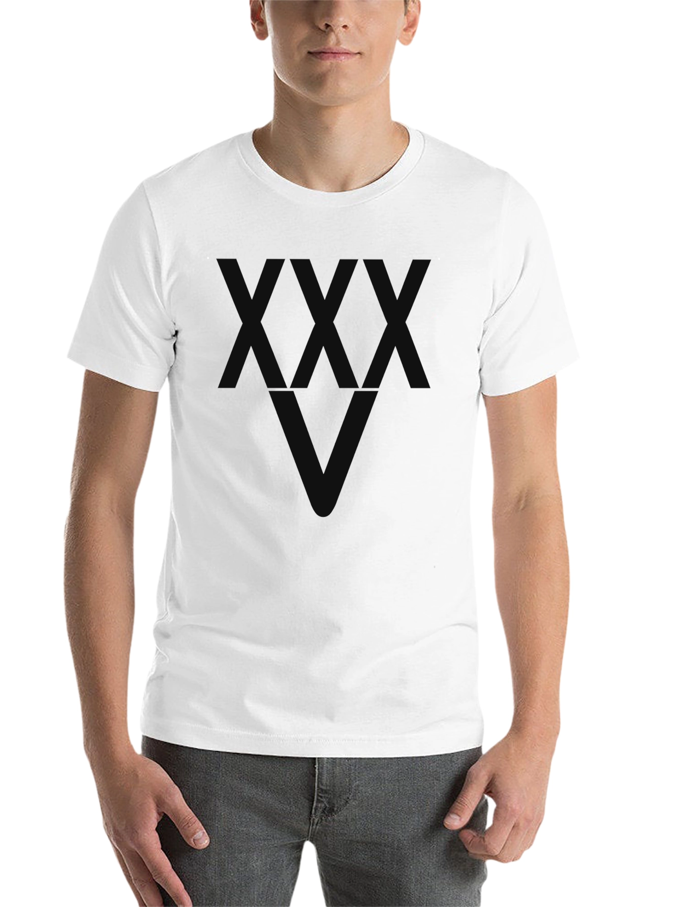 Black Men's Graphic Black T-Shirt - Geometric Design view 14