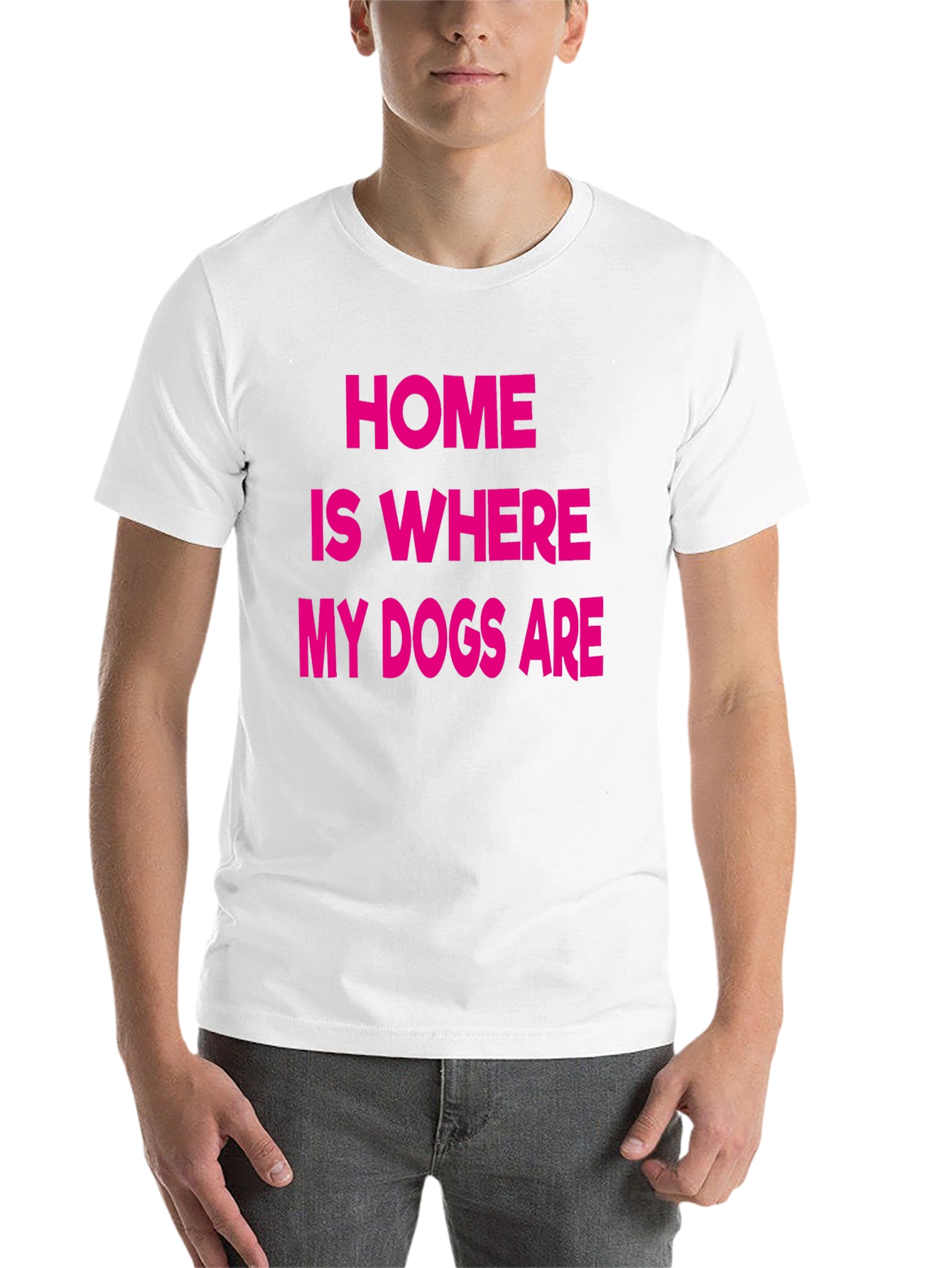 Black Home Is Where My Dogs Are Graphic Tee view 14