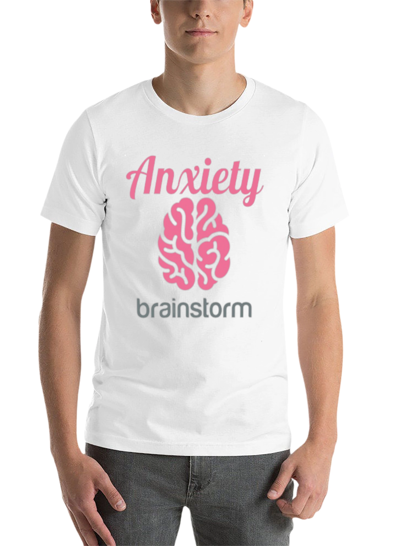 Black Anxiety Brainstorm T-Shirt - Mental Health Awareness view 14