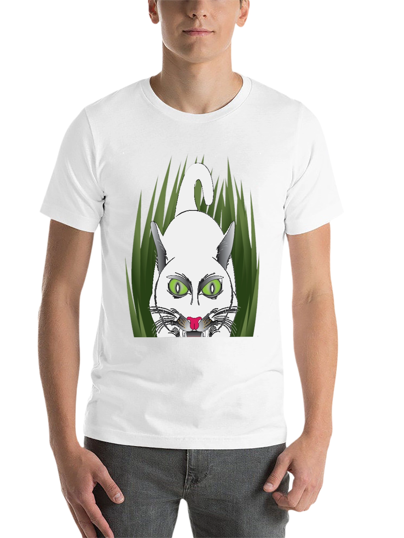 Black Black T-Shirt with Cat Graphic view 14