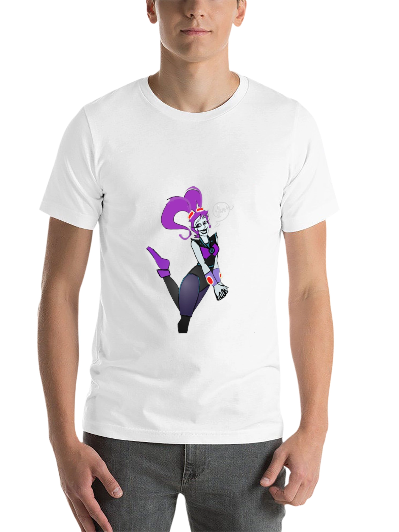 Black Cartoon Character Graphic T-Shirt view 14