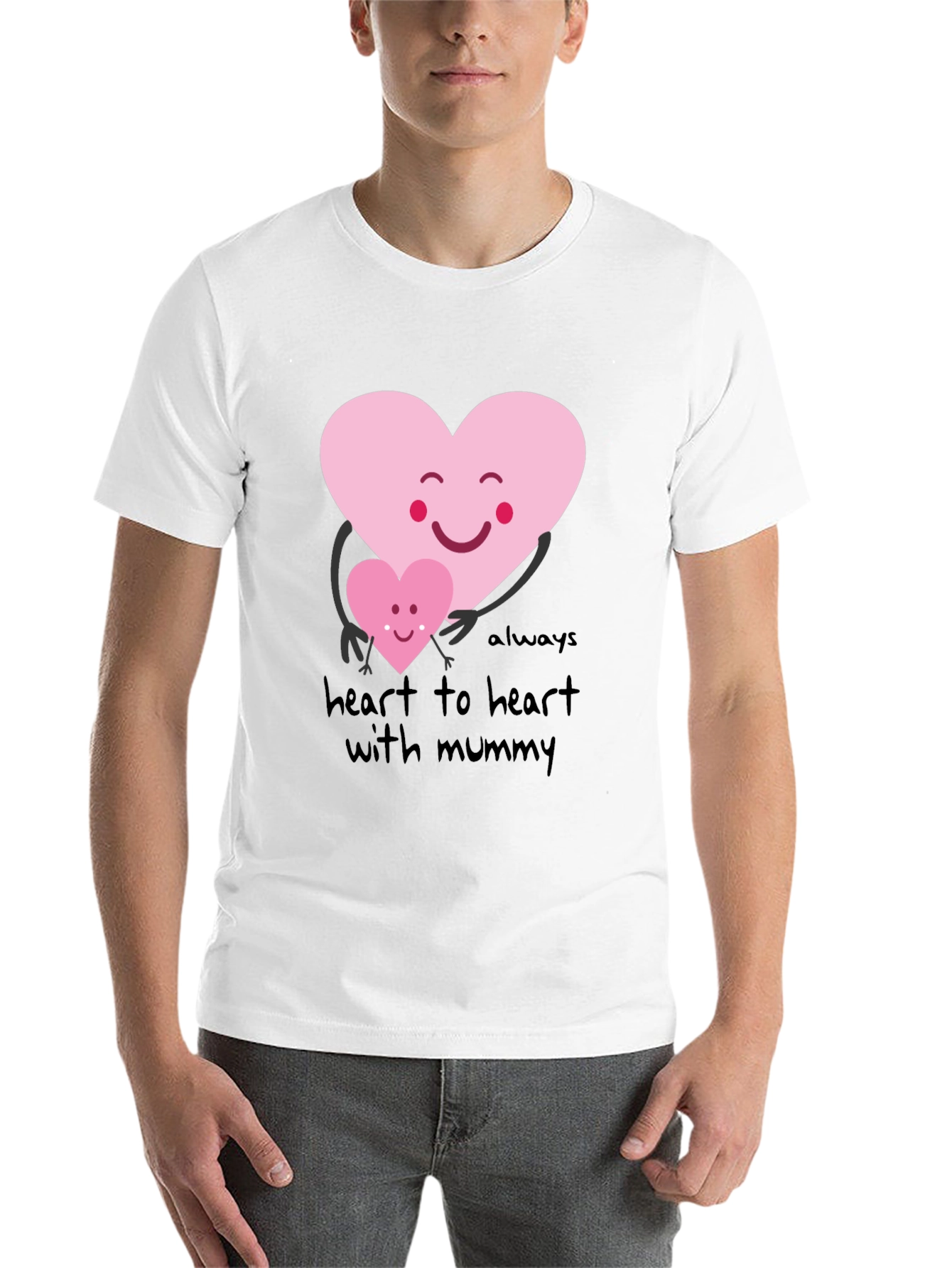 Black Heart to Heart with Mummy Graphic Tee view 14