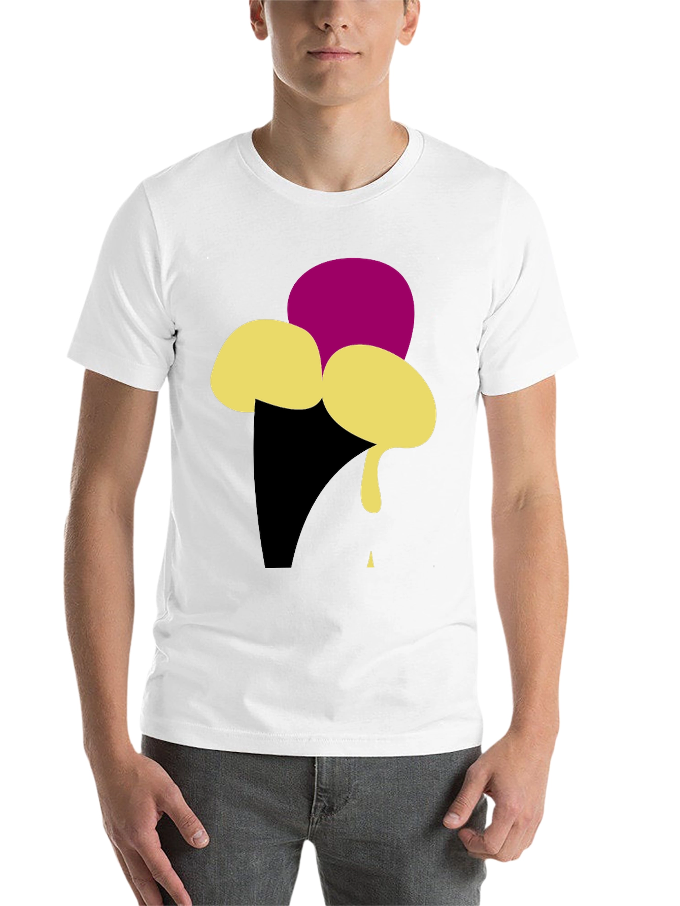 Black Ice Cream Graphic Tee - Black view 14