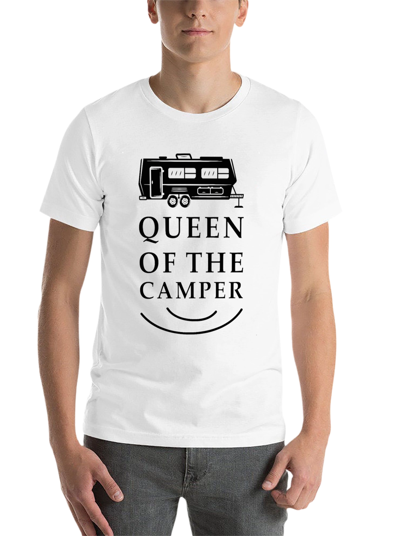 Black Queen of the Camper Black Graphic Tee view 14