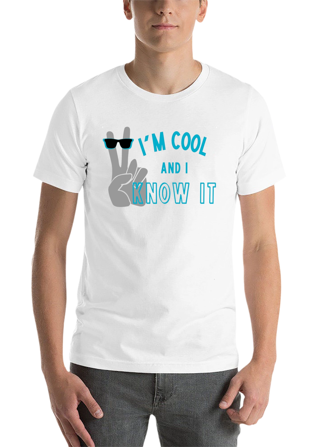 Black Cool & Confident Graphic Tee - Black view 14