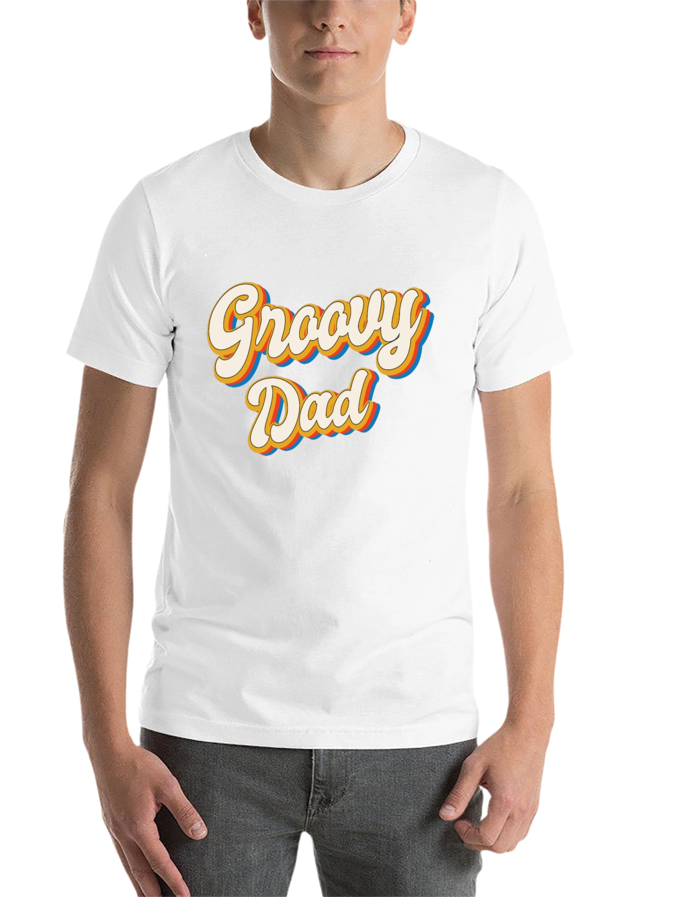 Black Groovy Dad Retro Style T-Shirt view 14