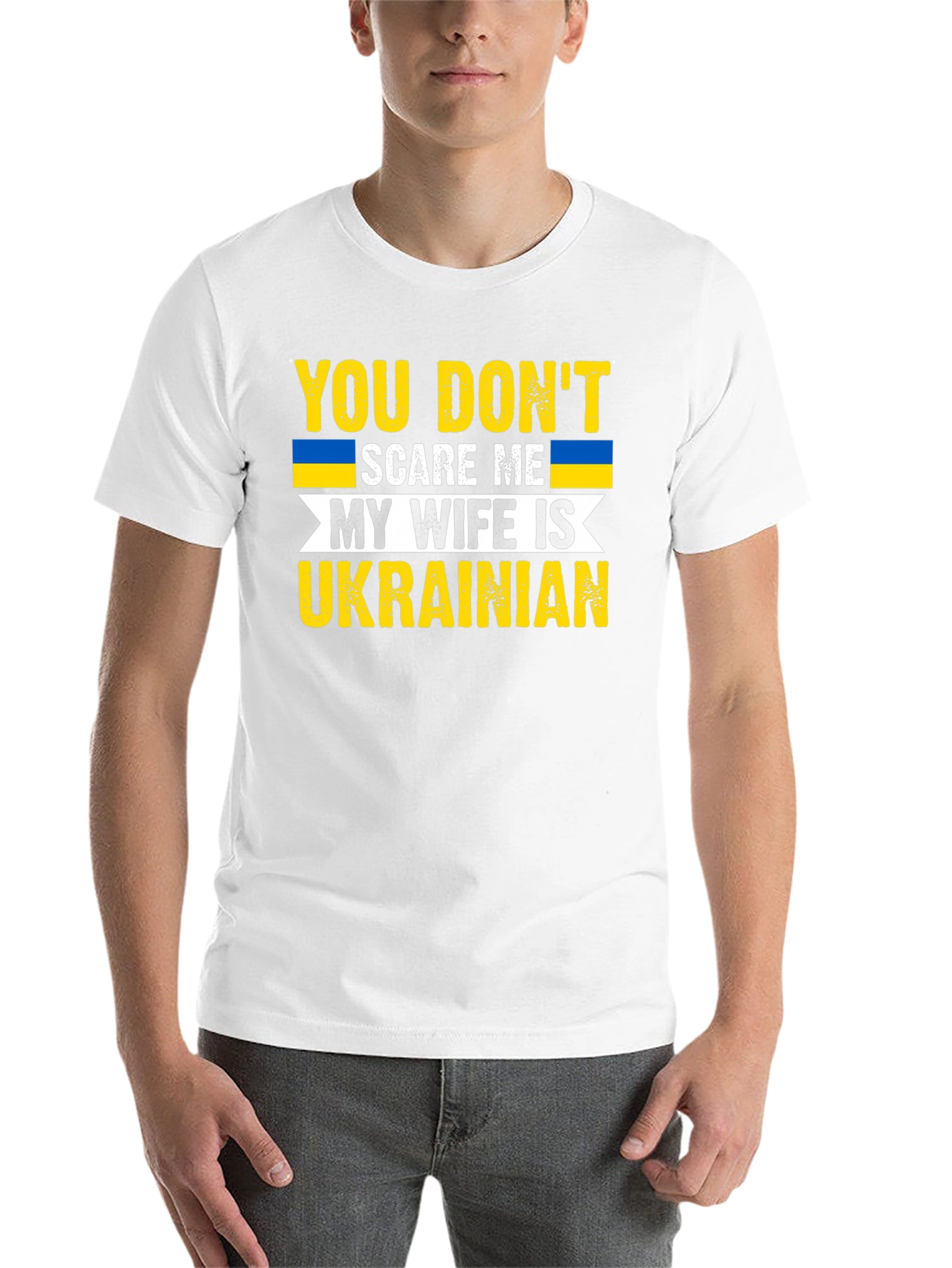 Black Funny Ukrainian Wife T-Shirt: You Don't Scare Me view 14