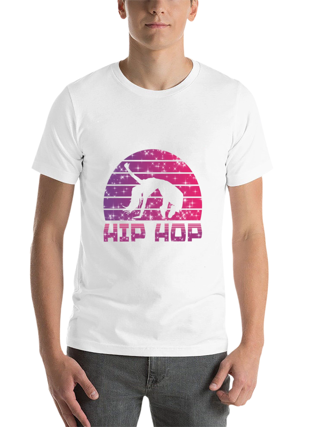 Black Retro Hip Hop Dance T-Shirt view 14