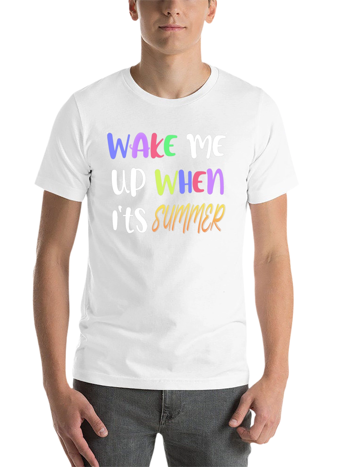 Black Wake Me Up When It's Summer Graphic T-Shirt view 14