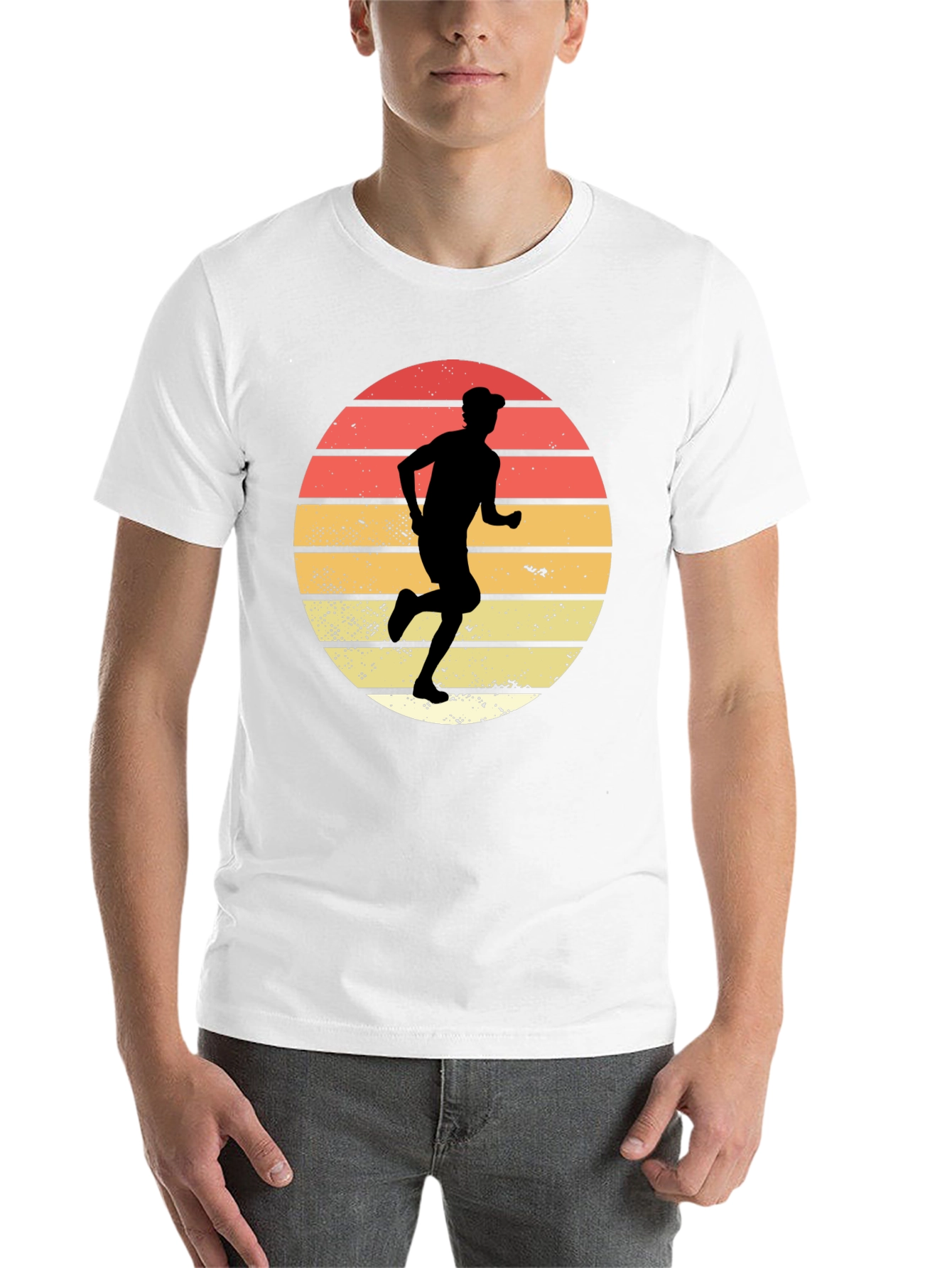 Black Retro Runner Graphic T-Shirt view 14