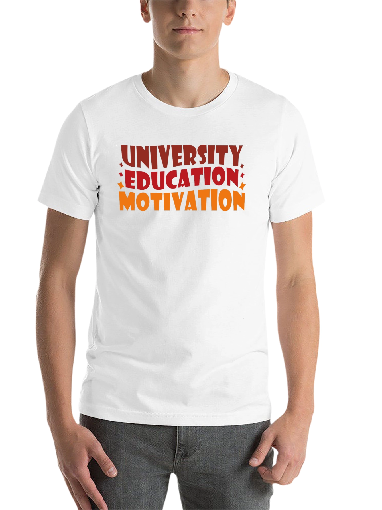 Black University Education Motivation Graphic Tee view 14