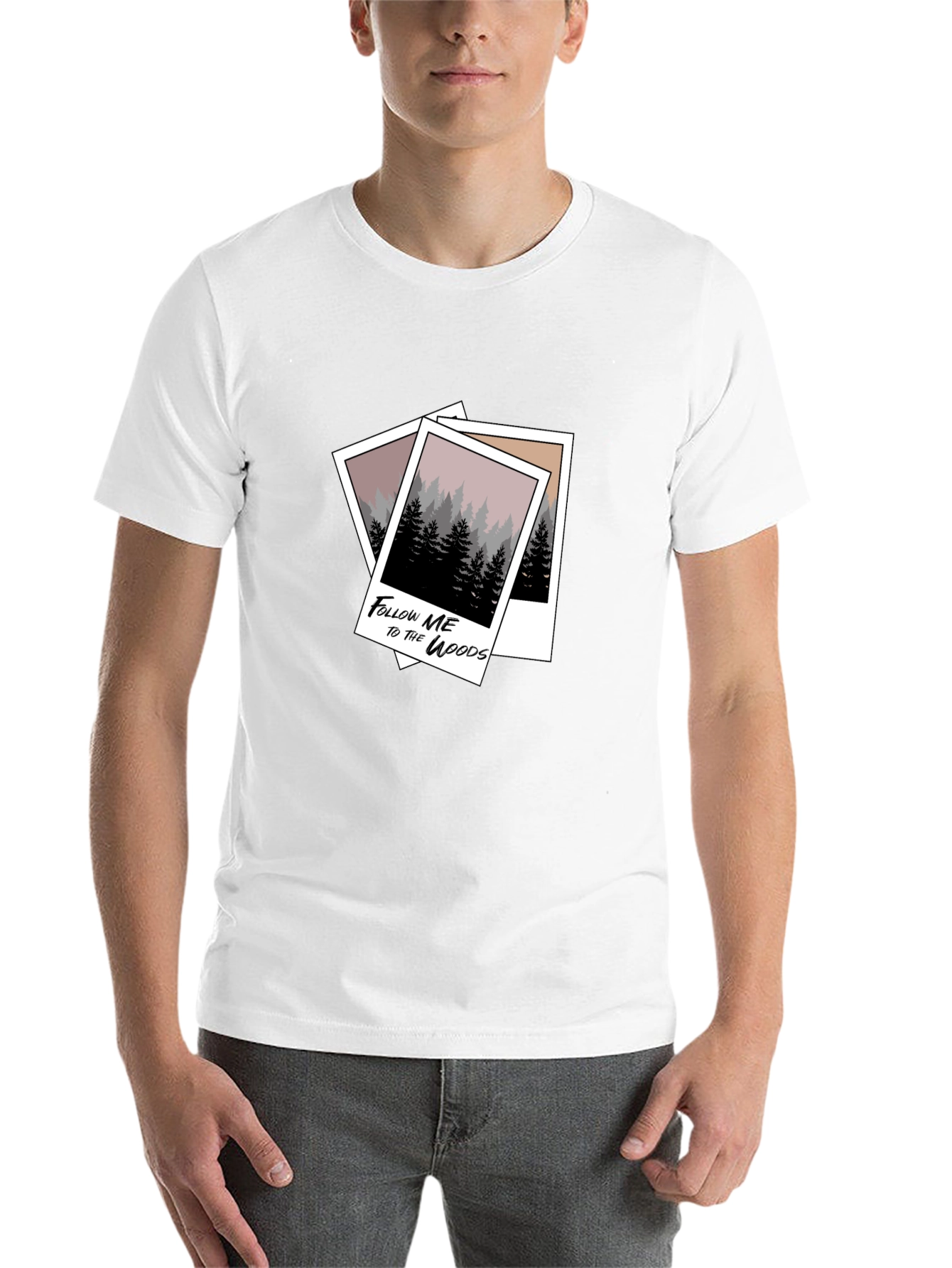 Black Follow Me to the Woods Graphic Tee - Black view 14