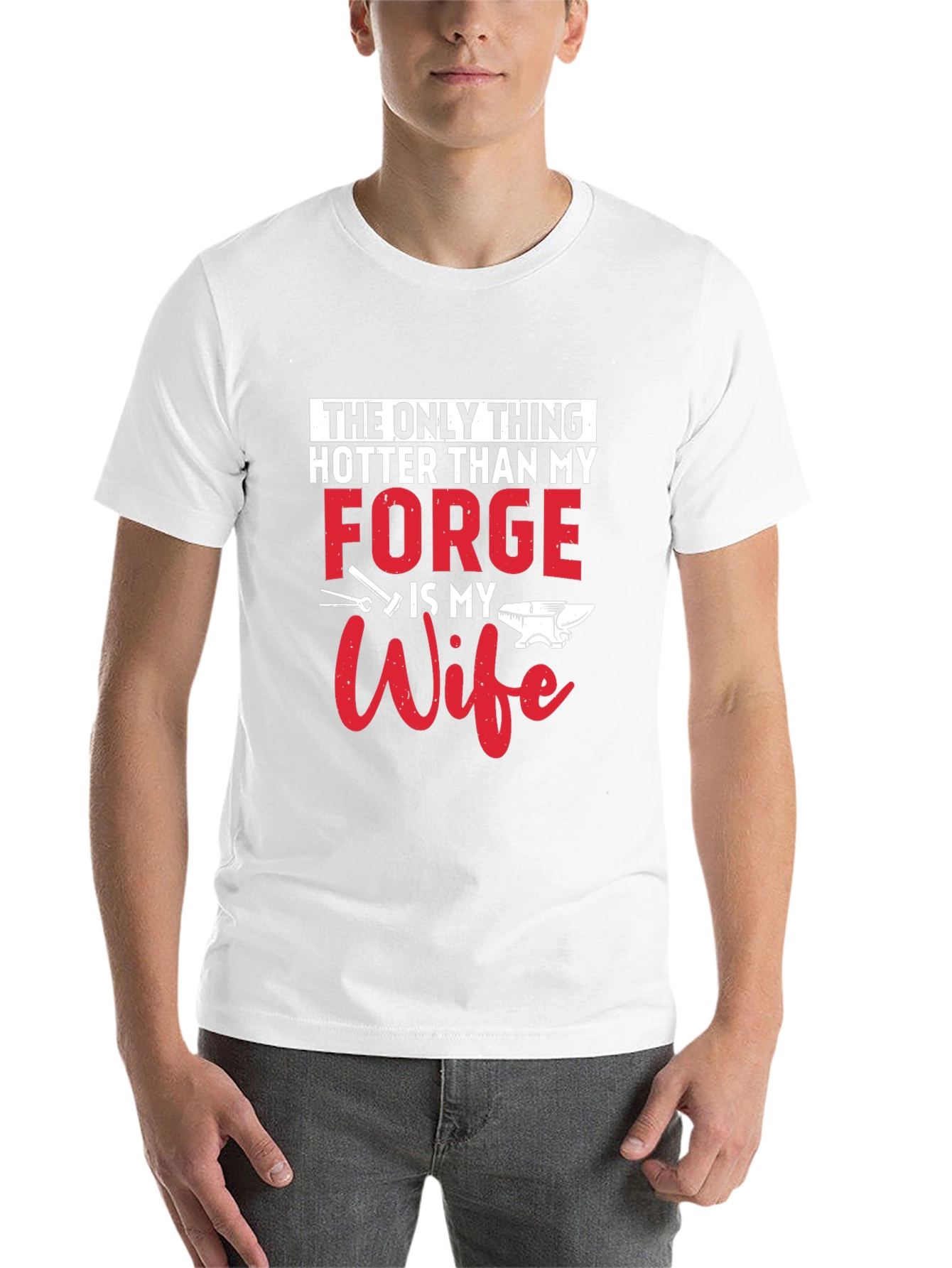 Black Hot Forge Wife Graphic Tee - Black Cotton Blend view 14