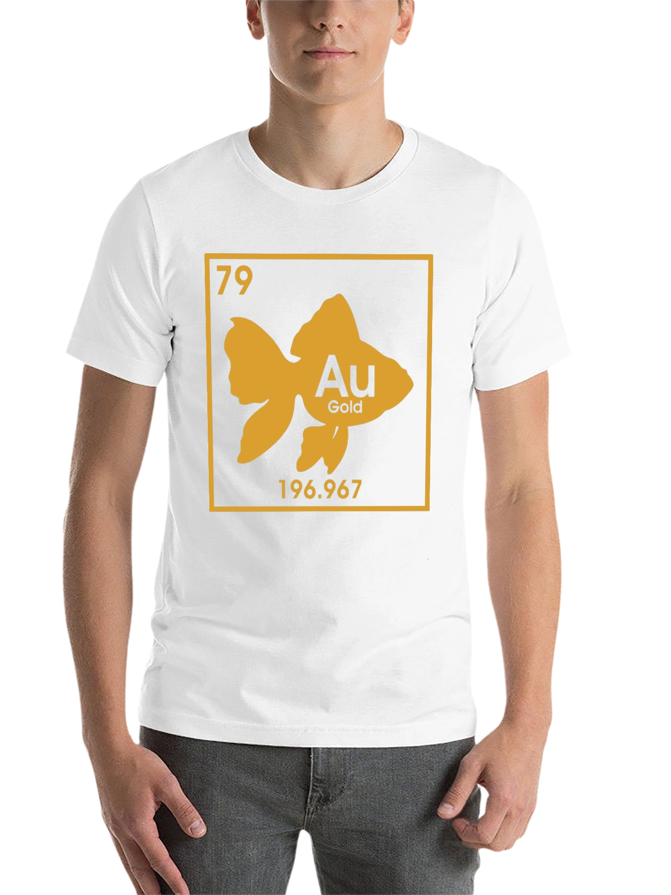 Black Goldfish Element Funny Graphic T-Shirt view 14