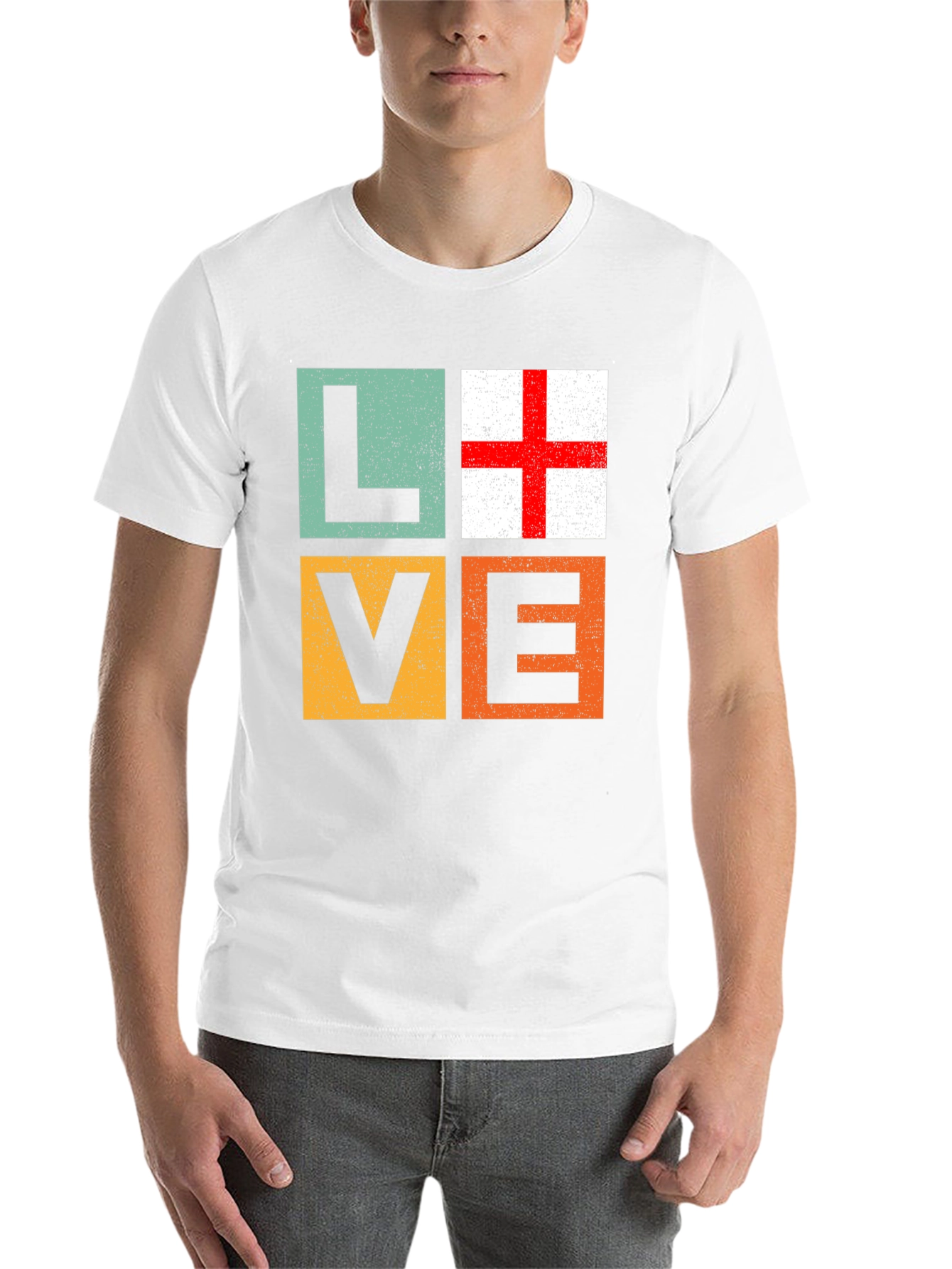 Black Love England Flag T-Shirt - Graphic Tee view 14