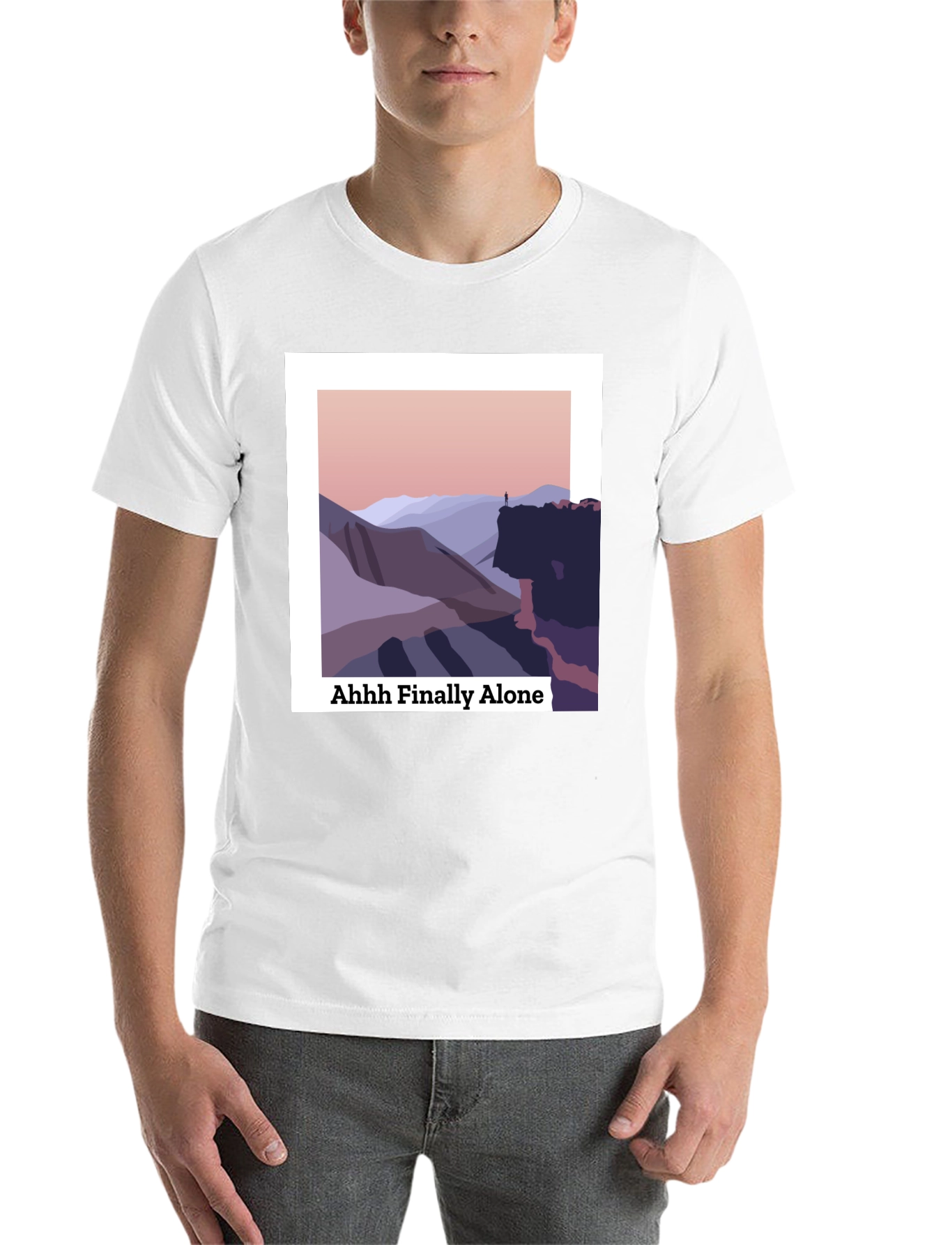 Black Finally Alone Graphic T-Shirt view 14
